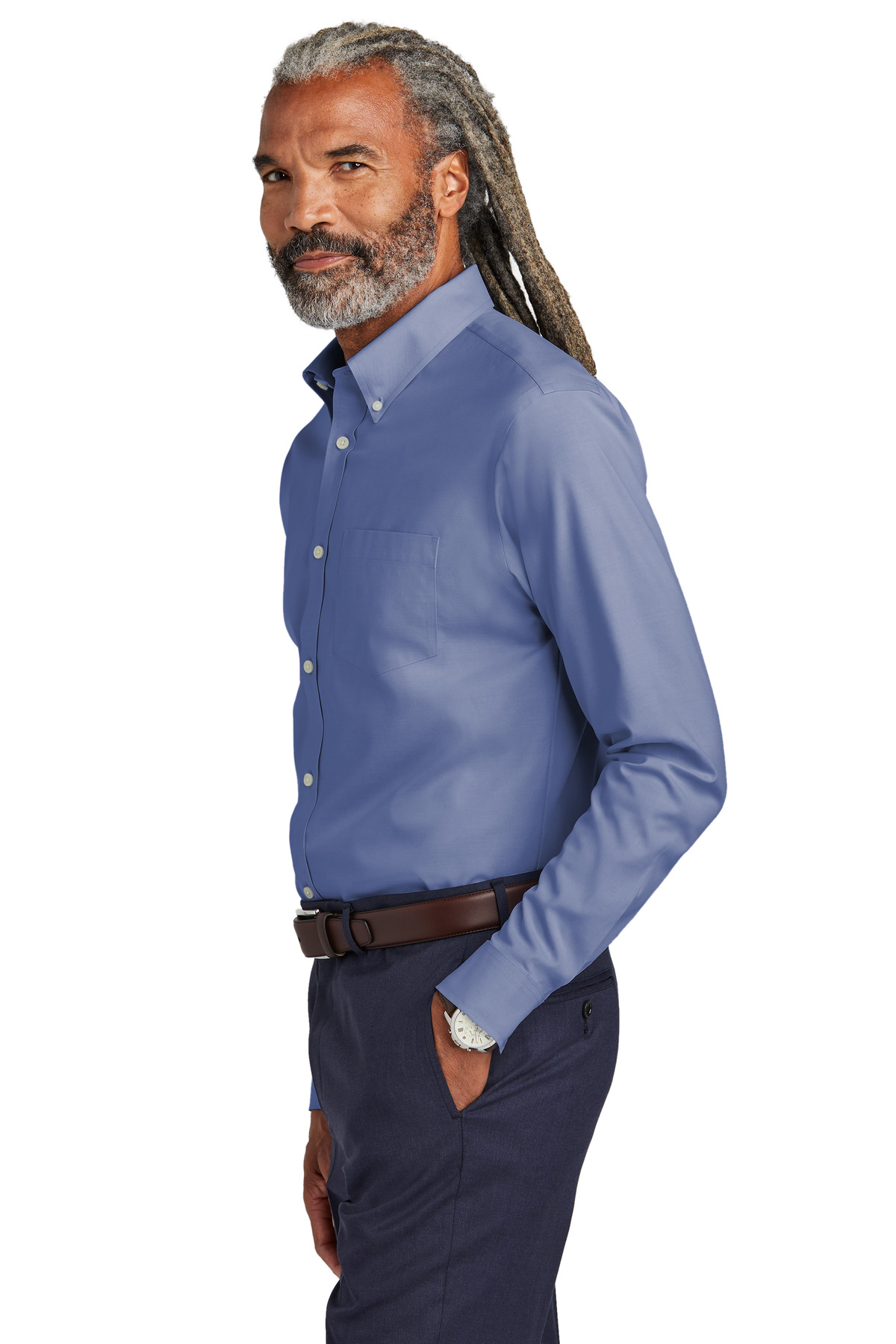 Brooks Brothers Tall Wrinkle-Free Stretch Pinpoint Shirt TBB18000