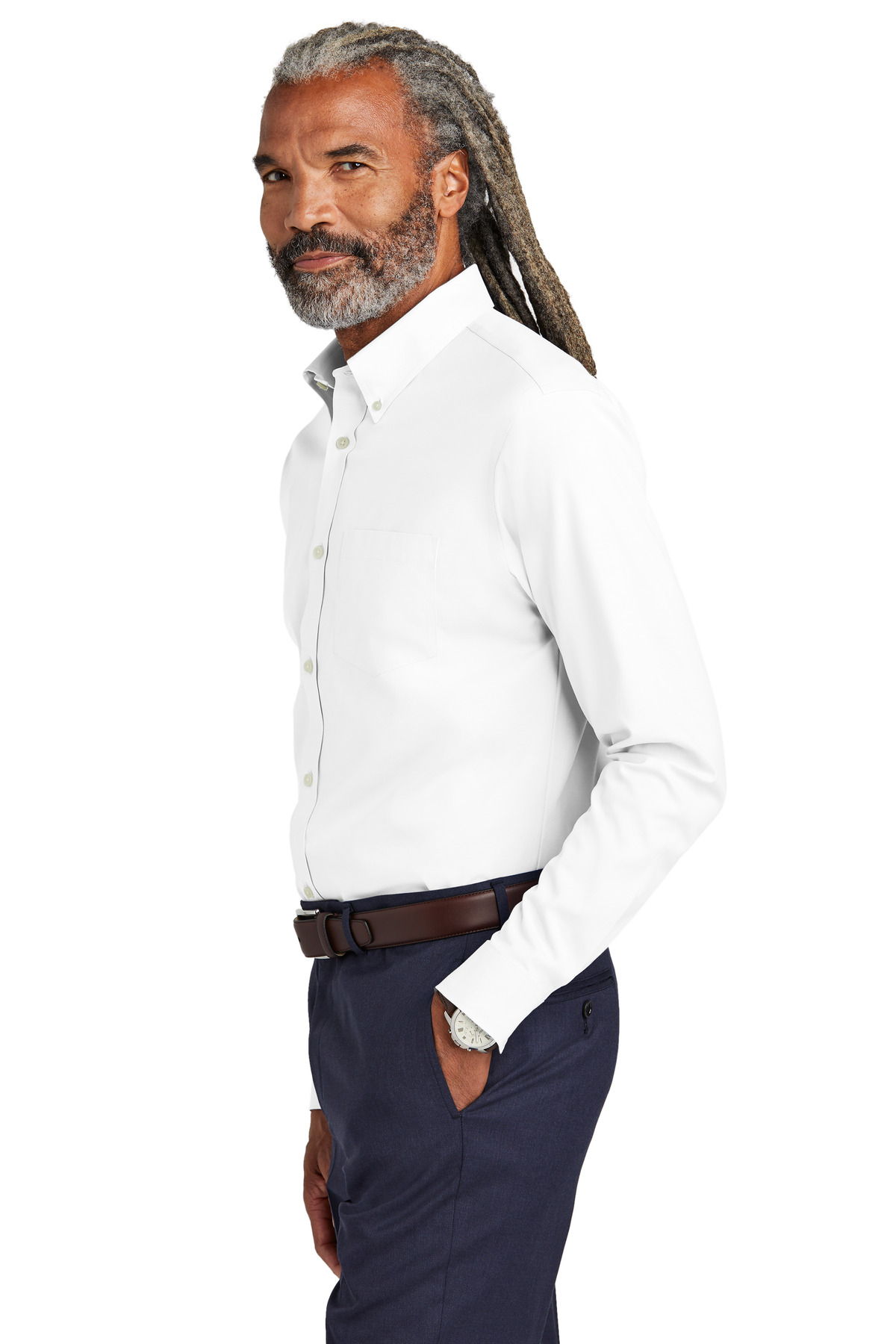 Brooks Brothers Tall Wrinkle-Free Stretch Pinpoint Shirt TBB18000