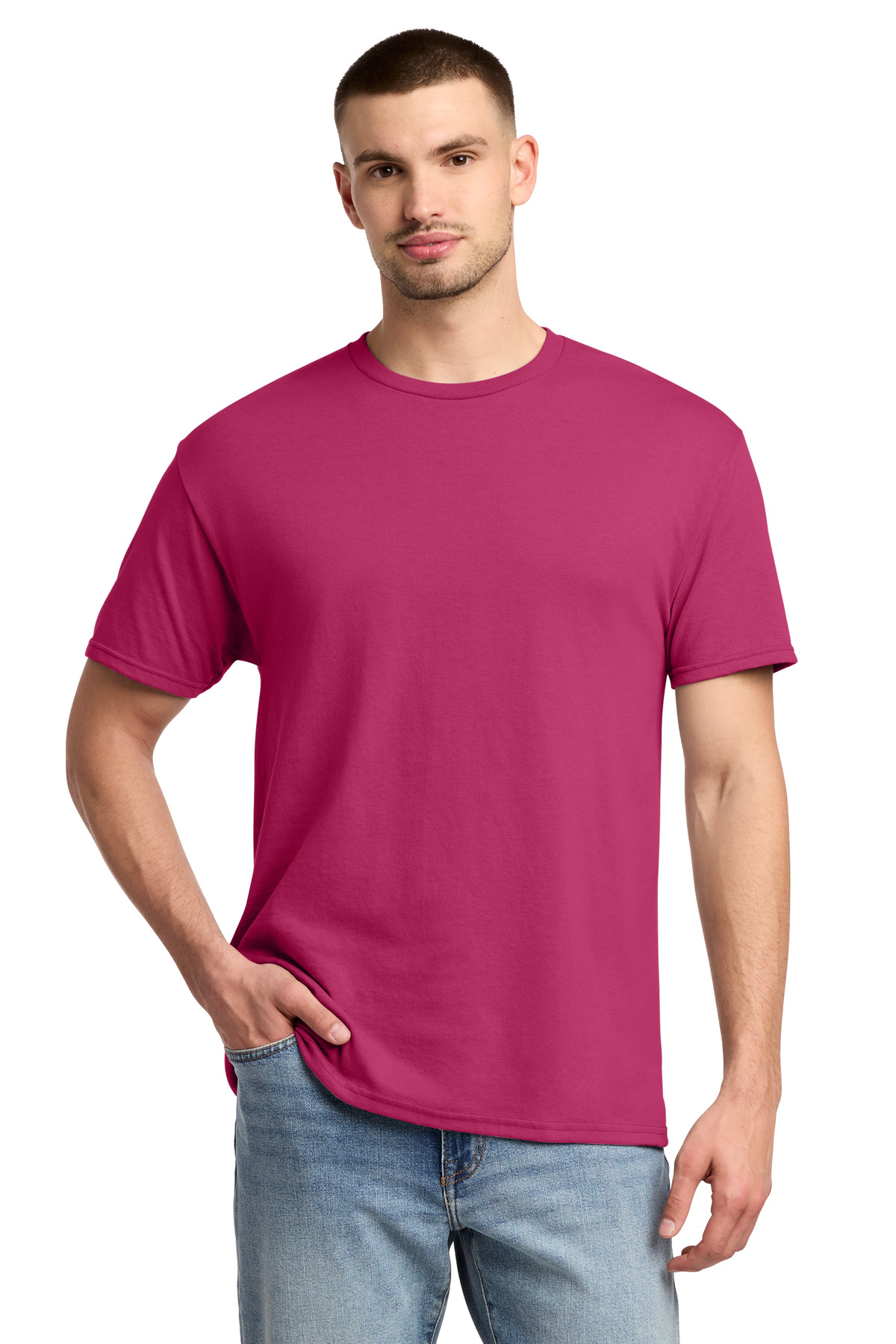 Jerzees ® - Dri-Power ® 50/50 Cotton/Poly T-Shirt. 29M - Cyber Pink