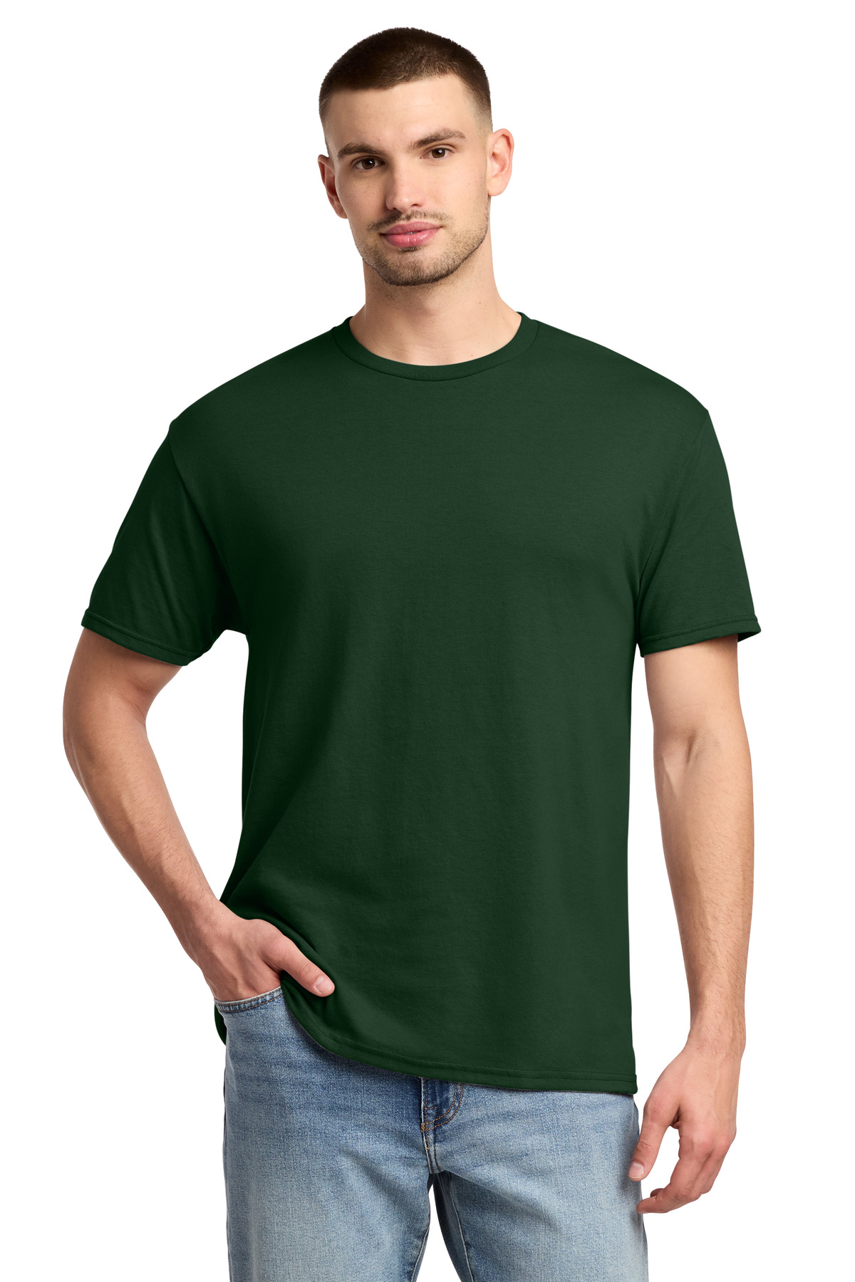 Jerzees ® - Dri-Power ® 50/50 Cotton/Poly T-Shirt. 29M - Forest Green