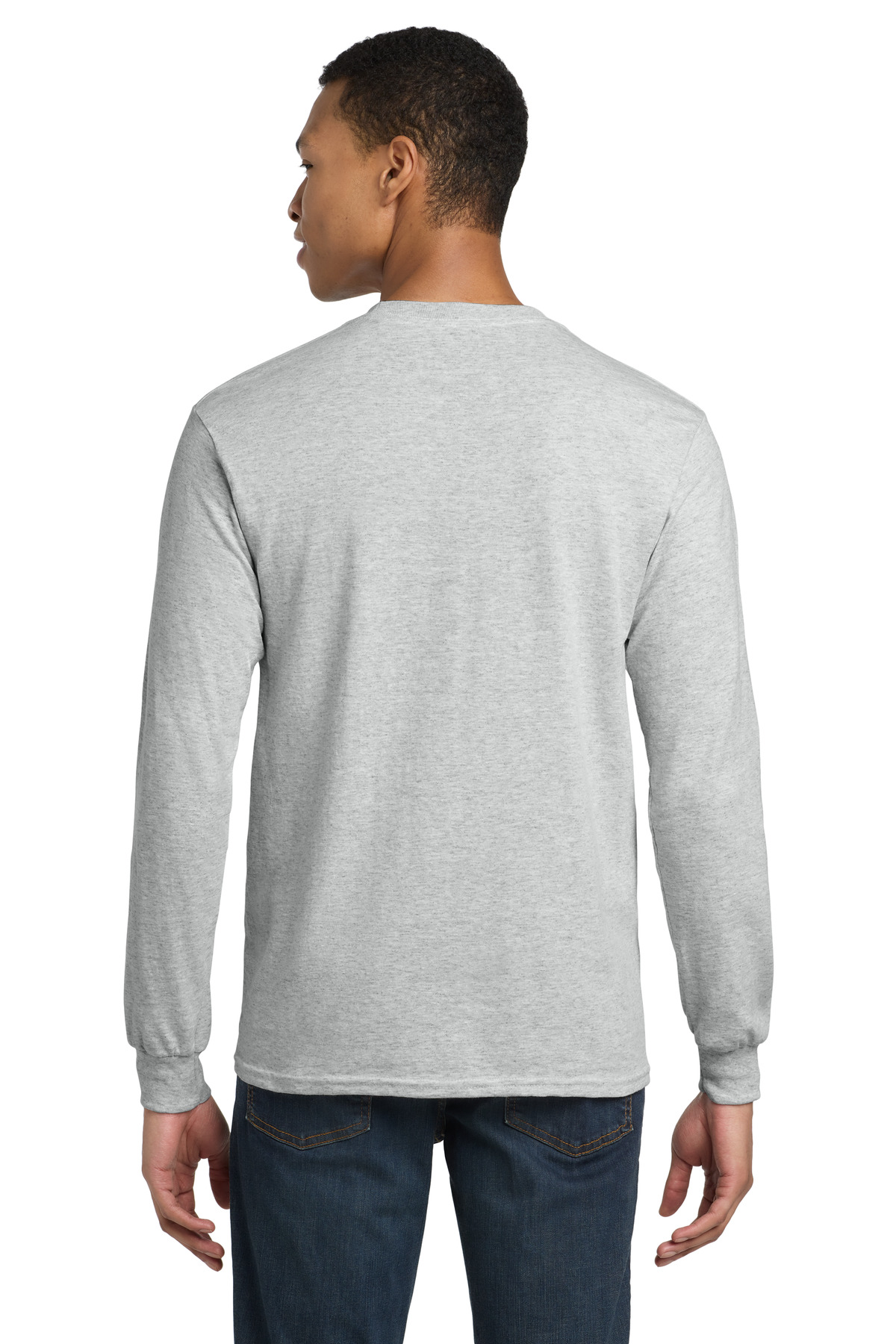 Gildan - DryBlend 50 Cotton/50 Poly Long Sleeve T-Shirt. back view