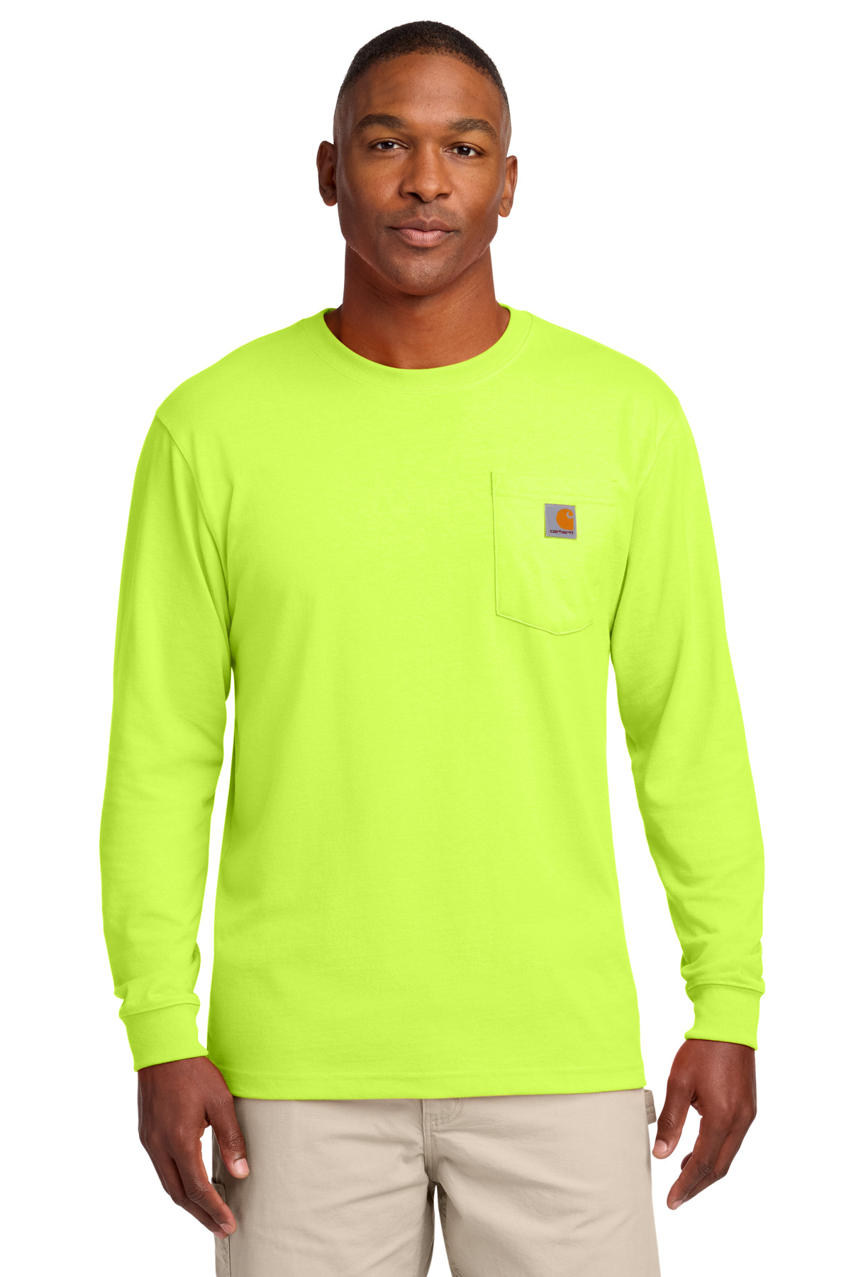 Carhartt ® Workwear Pocket Long Sleeve T-Shirt. CTK126 - Brite Lime