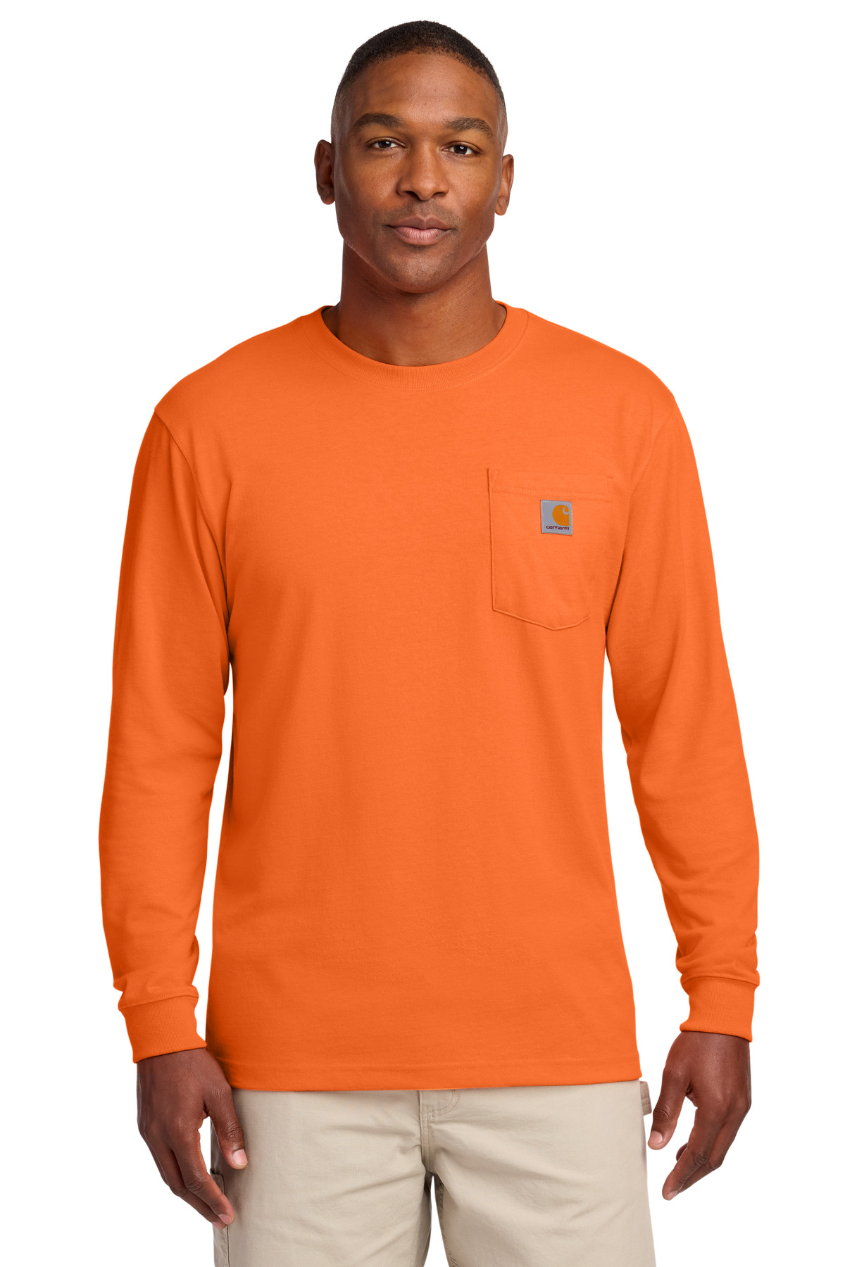 Carhartt ® Workwear Pocket Long Sleeve T-Shirt. CTK126 - Brite Orange
