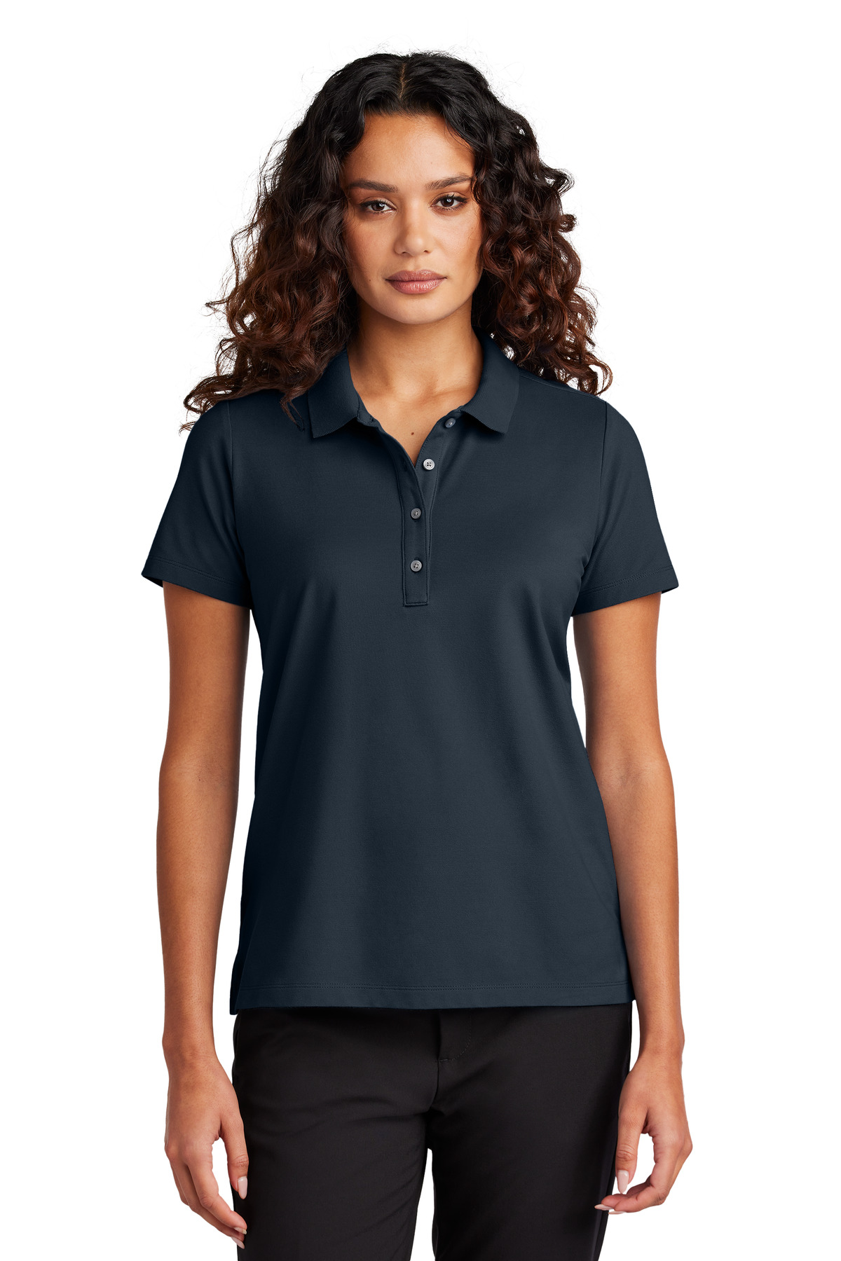 Women's Stretch Pique Polo - Night Navy