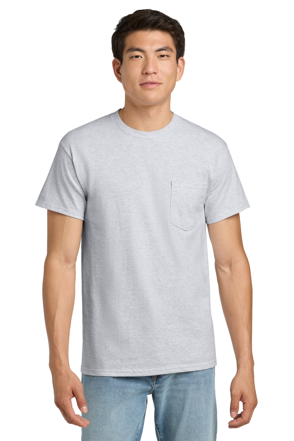 Gildan ® - Ultra Cotton ® 100% US Cotton T-Shirt with Pocket. 2300 - Ash