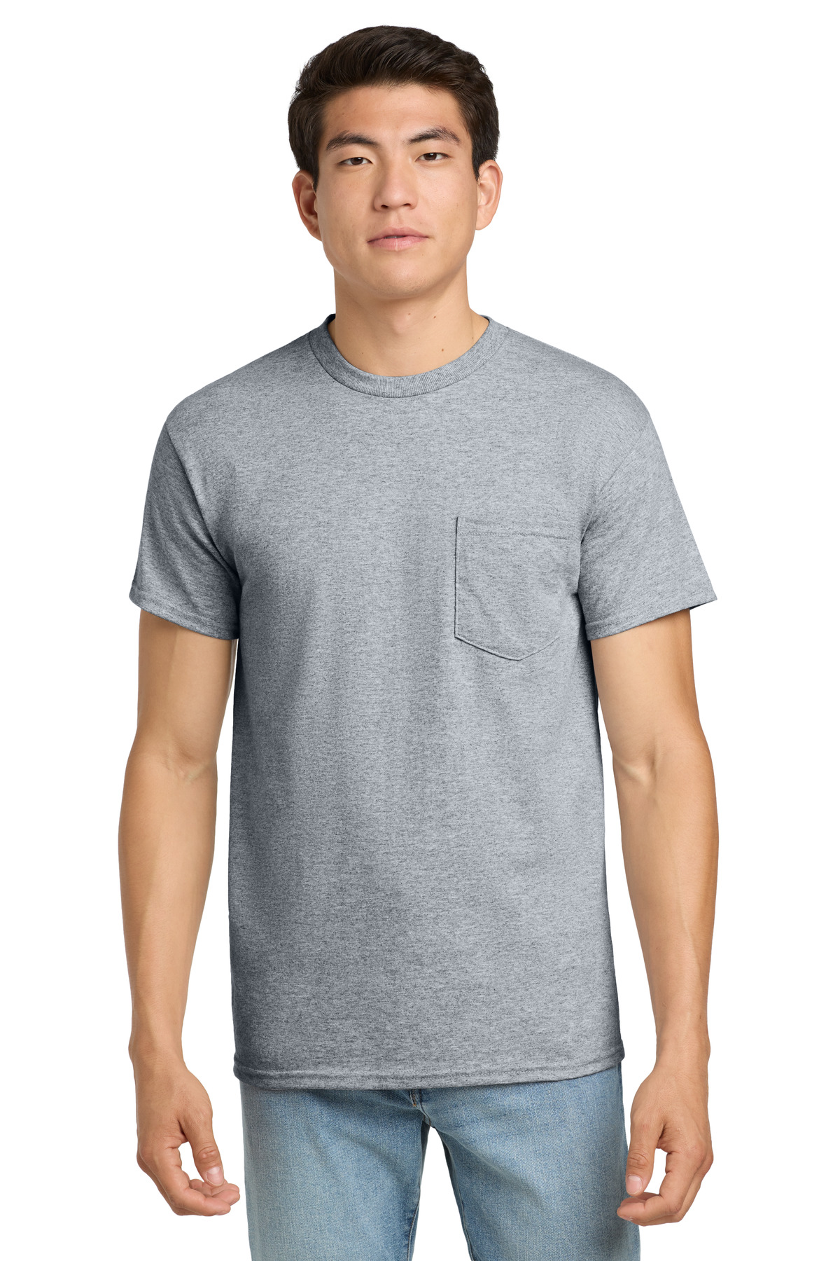 Gildan ® - Ultra Cotton ® 100% US Cotton T-Shirt with Pocket. 2300 - Sport Grey
