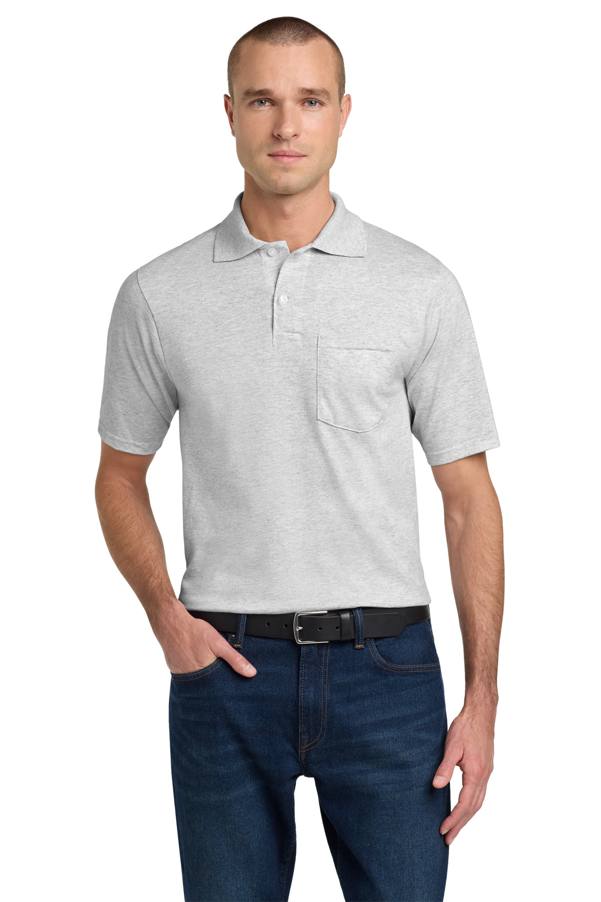 Jerzees ®  Dri-Power ®  Pocket Sport Shirt. 436MP - Front Model
