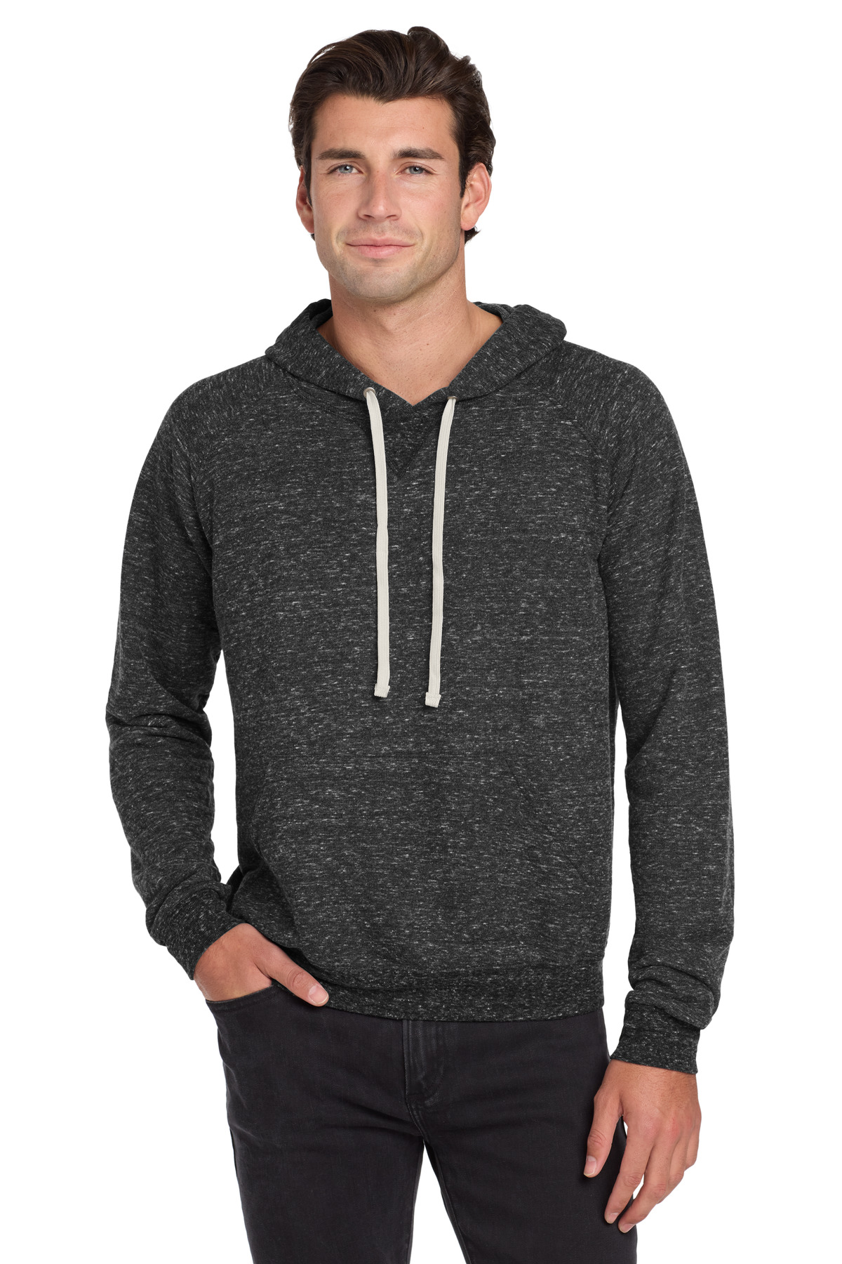 Jerzees Snow Heather French Terry Raglan Hoodie-Jerzees