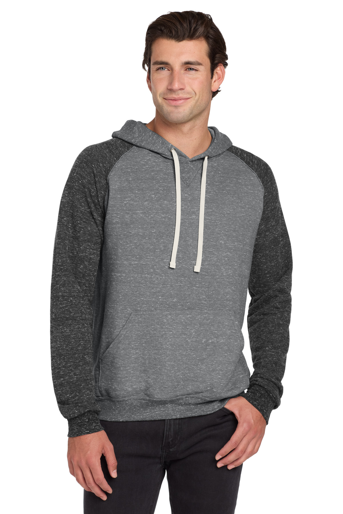 Jerzees Snow Heather French Terry Raglan Hoodie 90M
