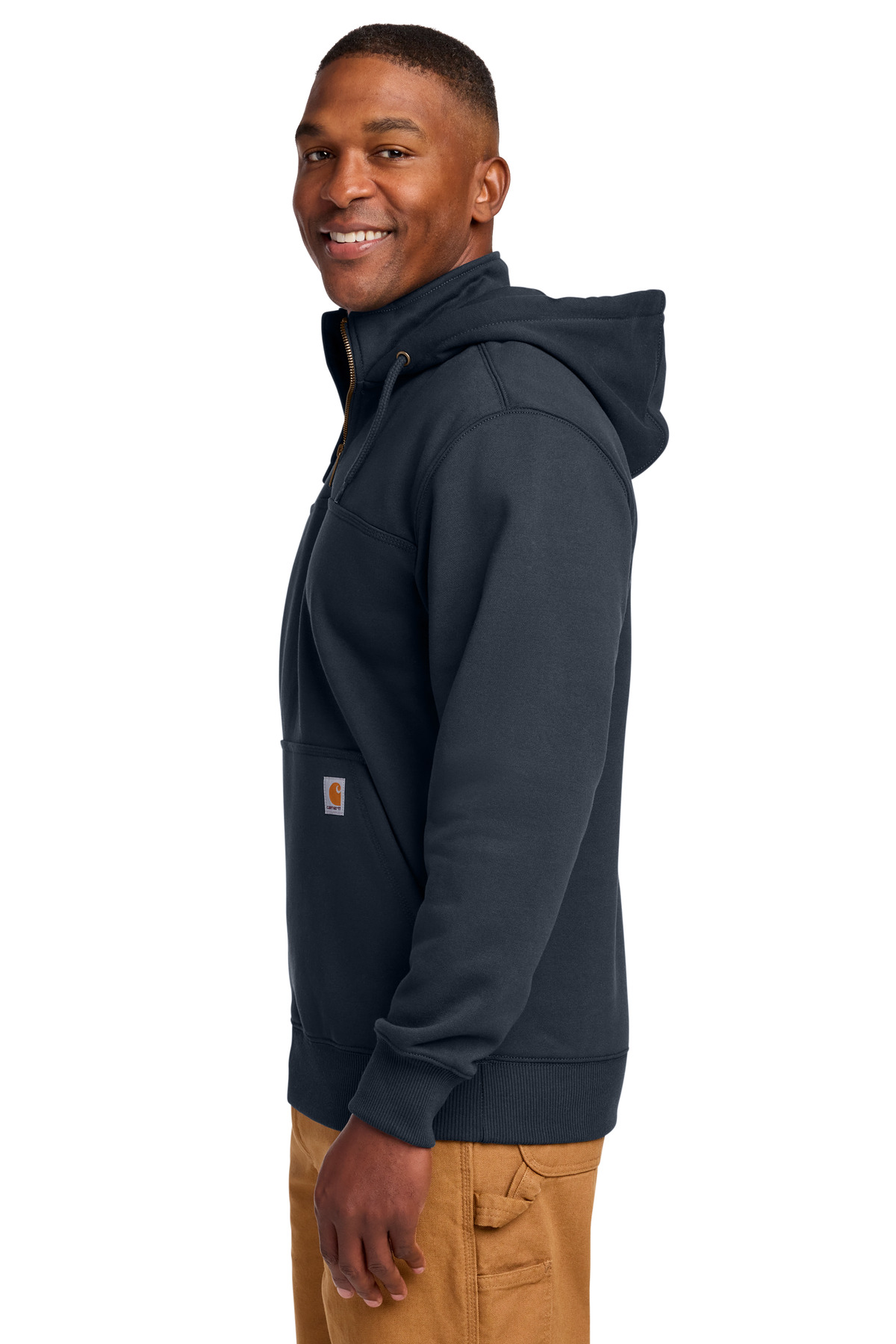 Carhartt Rain Defender Paxton Heavyweight Hooded Zip Mock Sweatshirt. CT100617