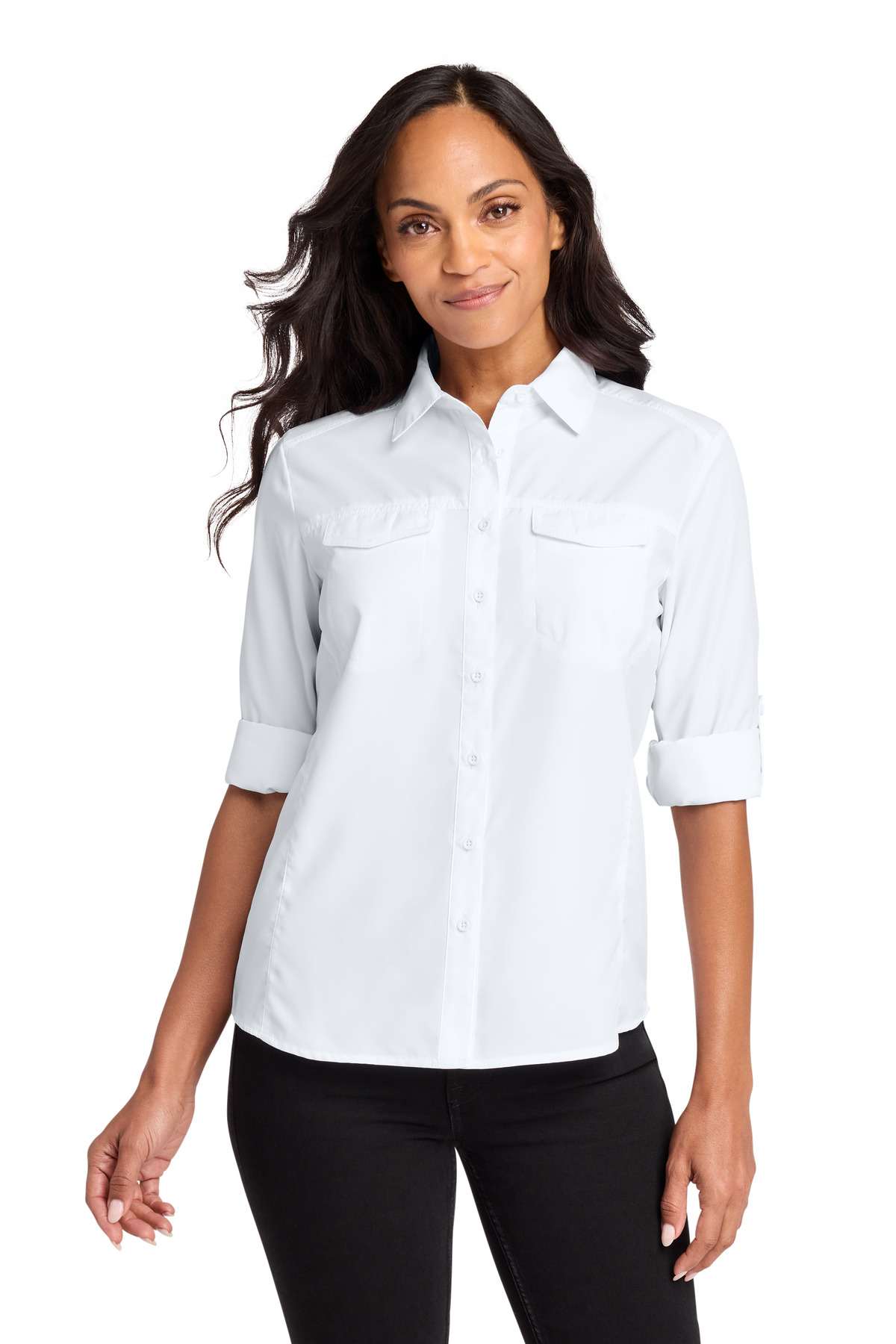 Port Authority ® Women's Long Sleeve UV Daybreak Shirt LW960 - Image 5