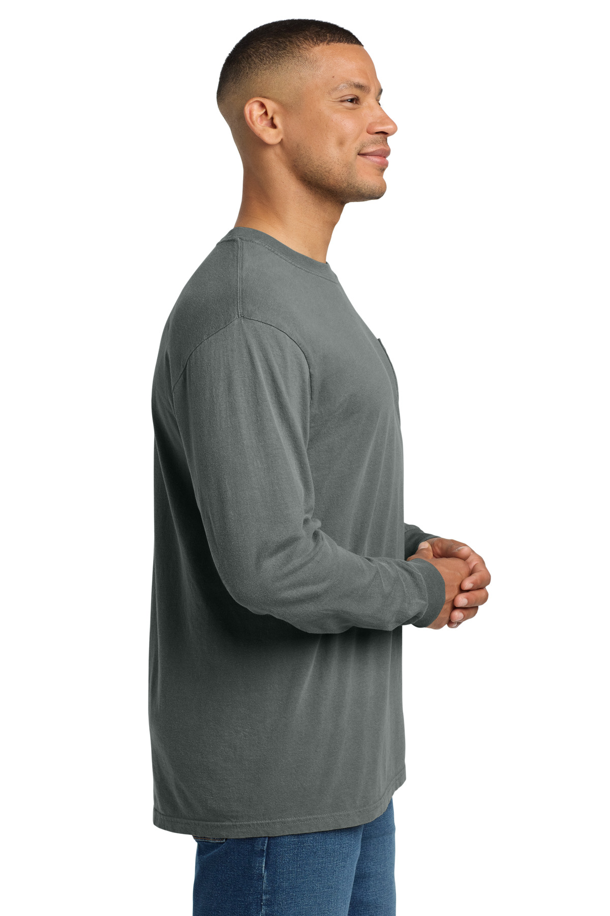 COMFORT COLORS Heavyweight Ring Spun Long Sleeve Pocket Tee. 4410