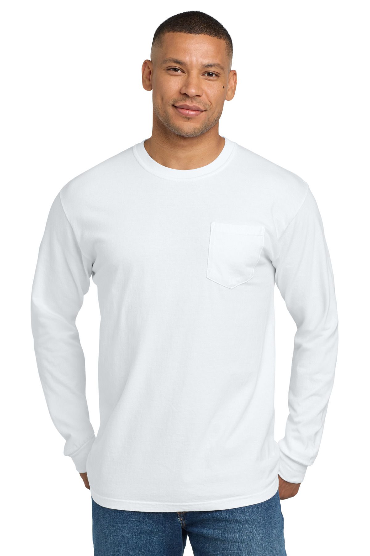 COMFORT COLORS Heavyweight Ring Spun Long Sleeve Pocket Tee-Comfort Colors
