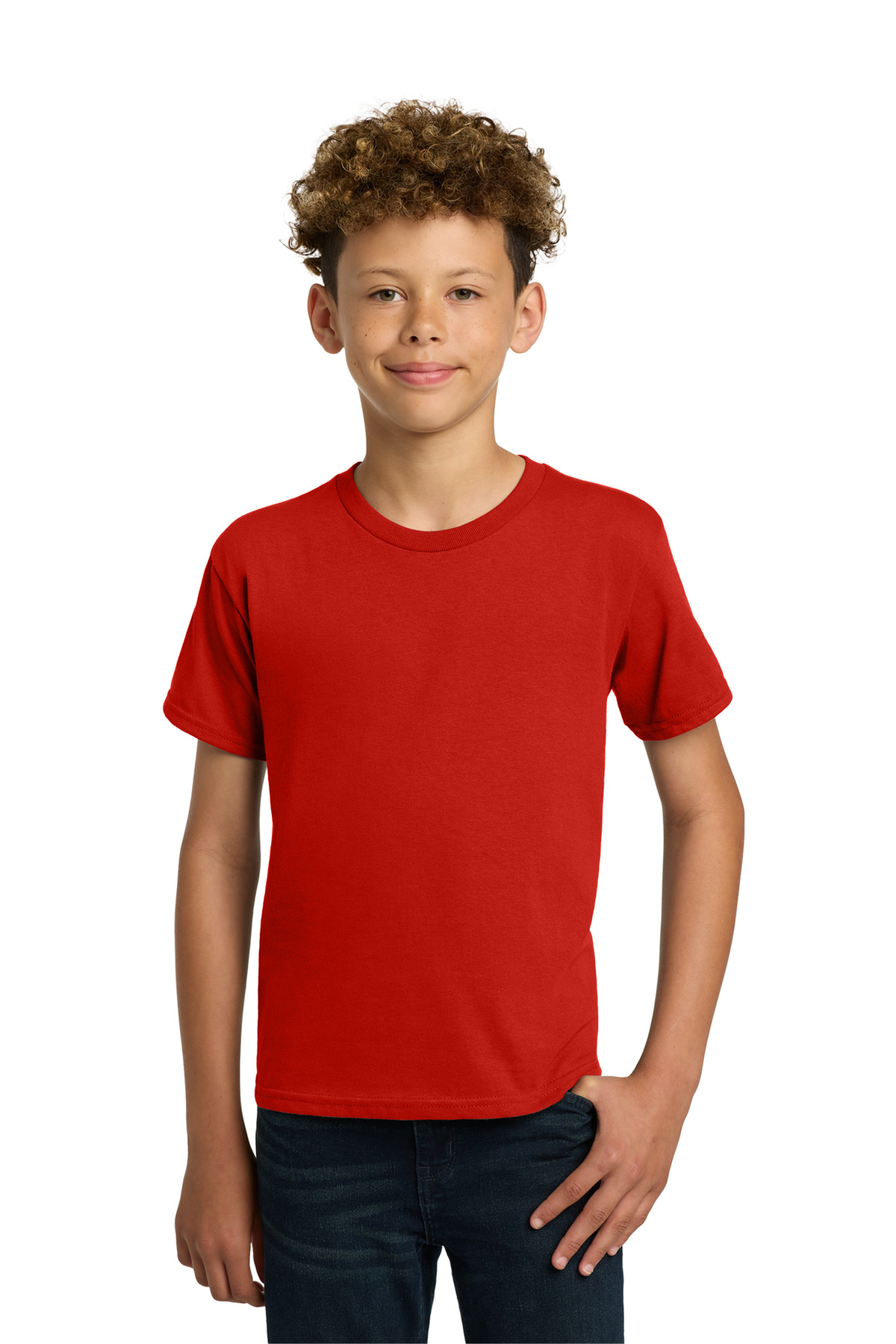 Gildan ® - Youth Heavy Cotton ™ 100% Cotton T-Shirt. 5000B - Red