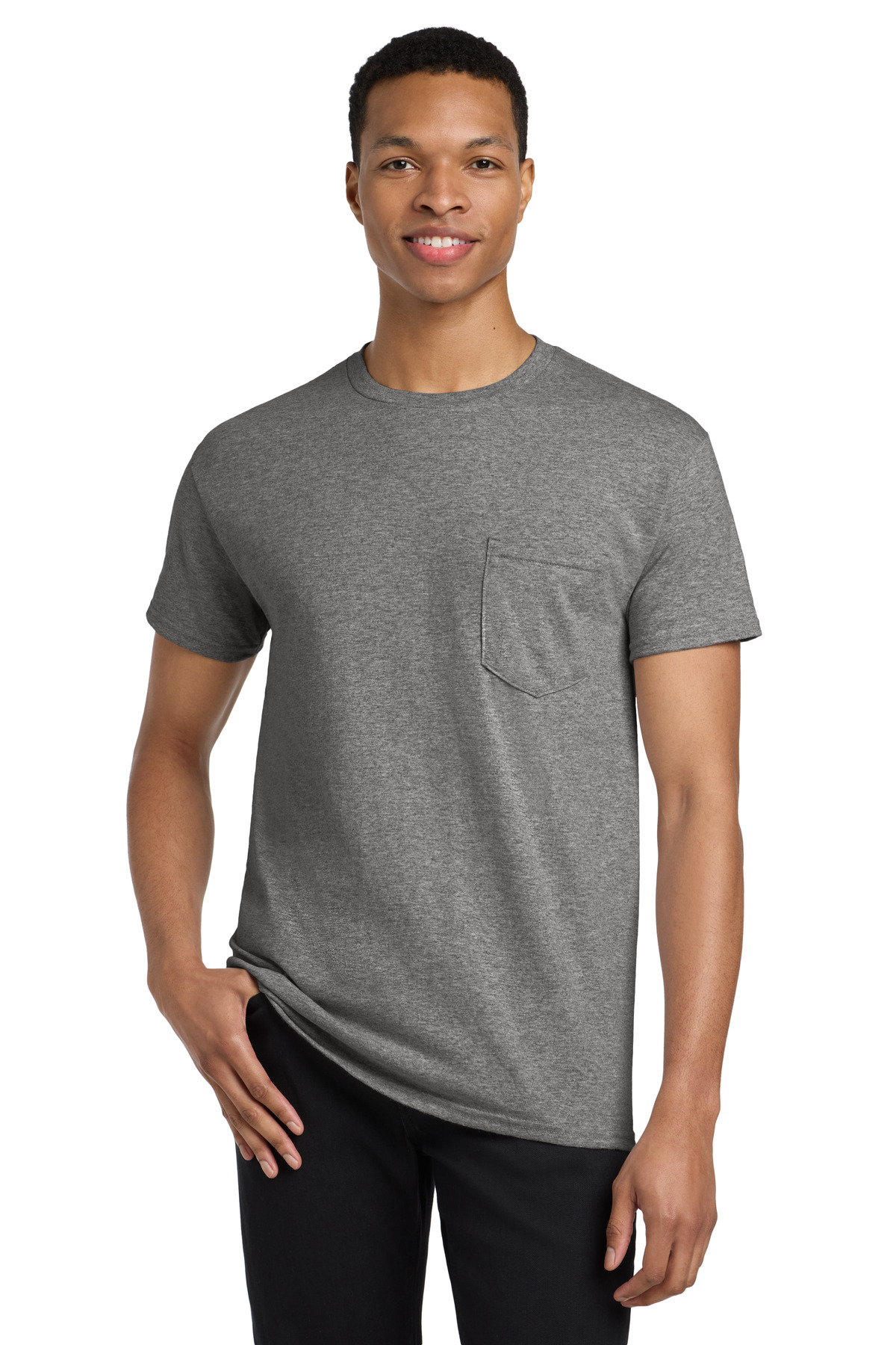 Gildan ® Heavy Cotton ™ 100% Cotton Pocket T-Shirt. 5300 - Graphite Heather