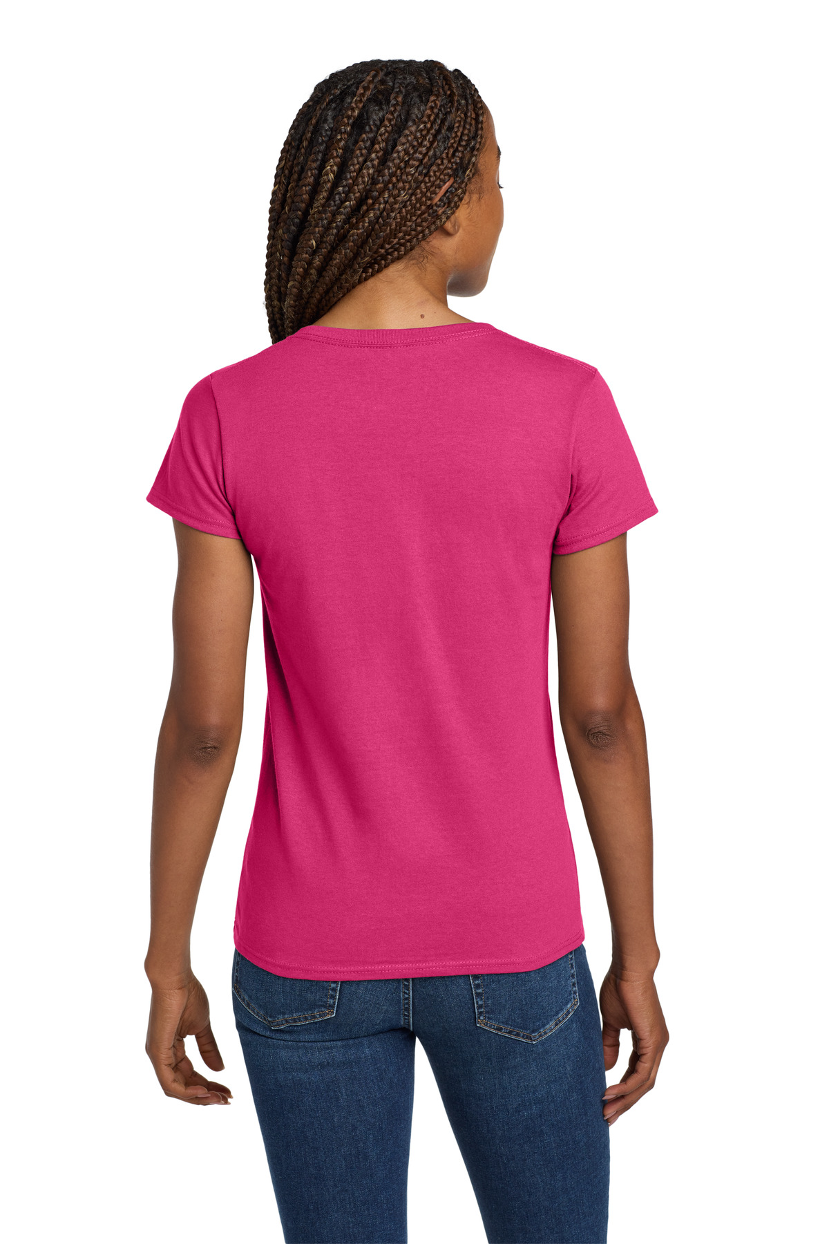 Gildan Women's Heavy Cotton 100% Cotton V-Neck T-Shirt. 5V00L
