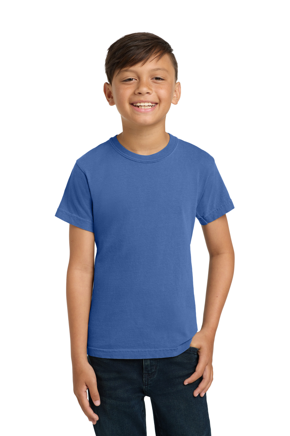 COMFORT COLORS ® Youth Heavyweight Ring Spun Tee. 9018 - Flo Blue