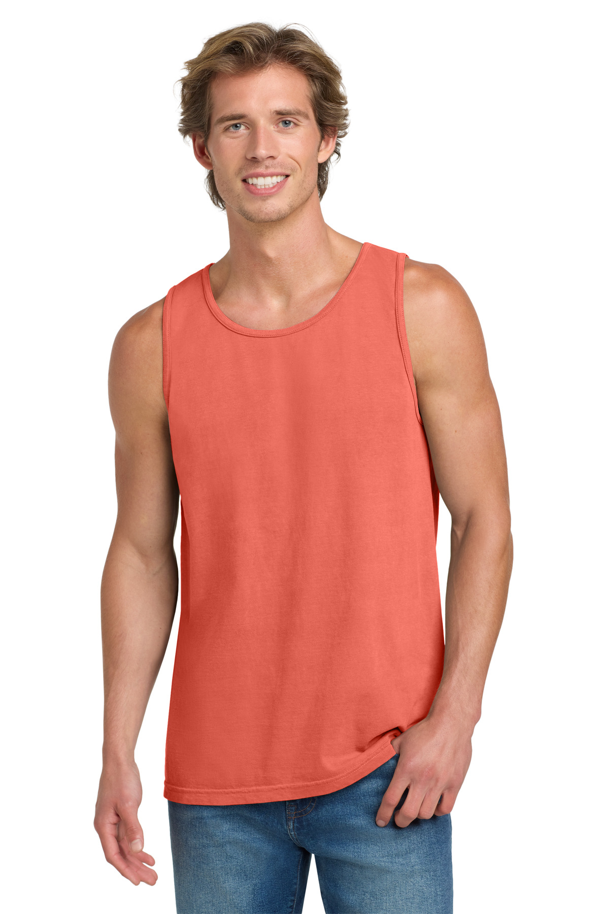 COMFORT COLORS ® Heavyweight Ring Spun Tank Top. 9360 - Bright Salmon