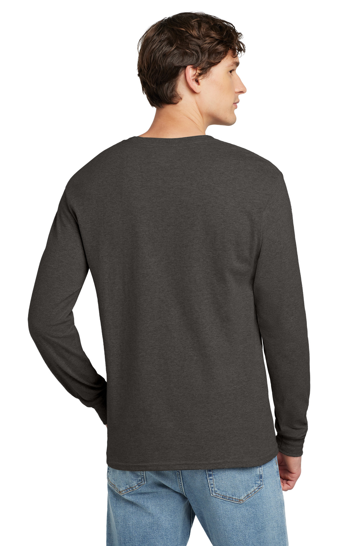 Champion Heritage 5.2-Oz. Jersey Long Sleeve Tee back view