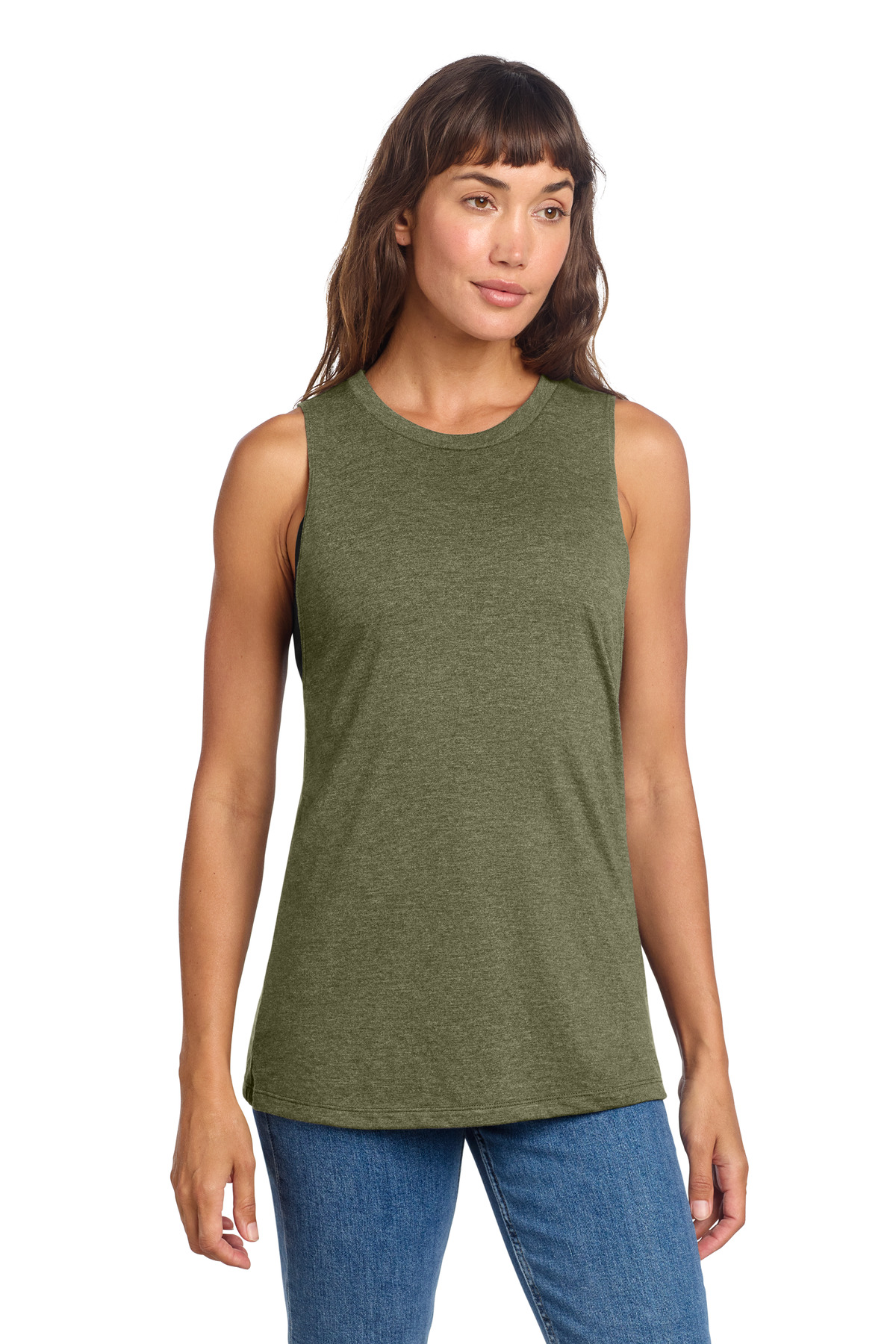District ® Women's Perfect Tri ® Muscle Tank DT153 - Military Green Frost