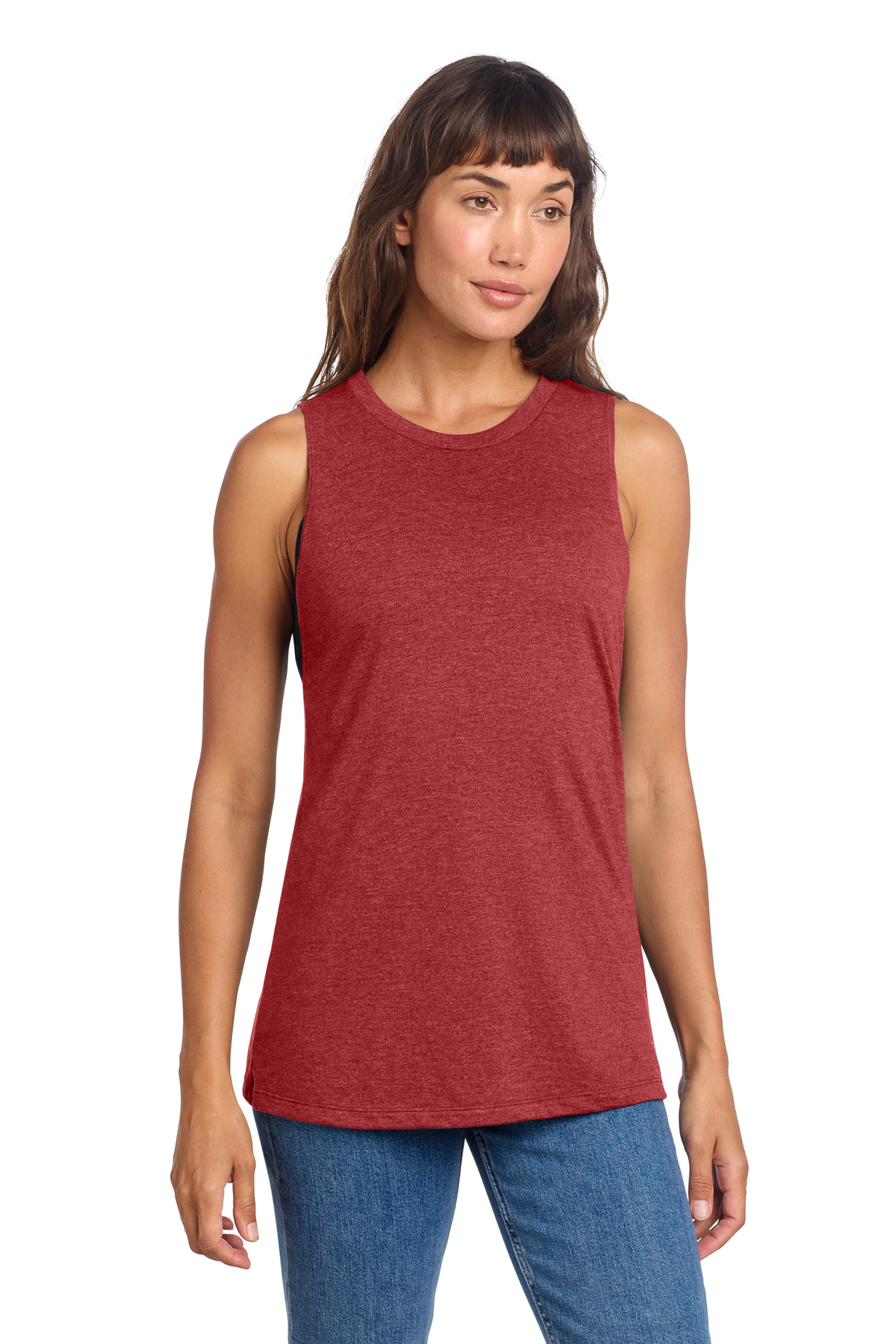 District ® Women's Perfect Tri ® Muscle Tank DT153 - Red Frost