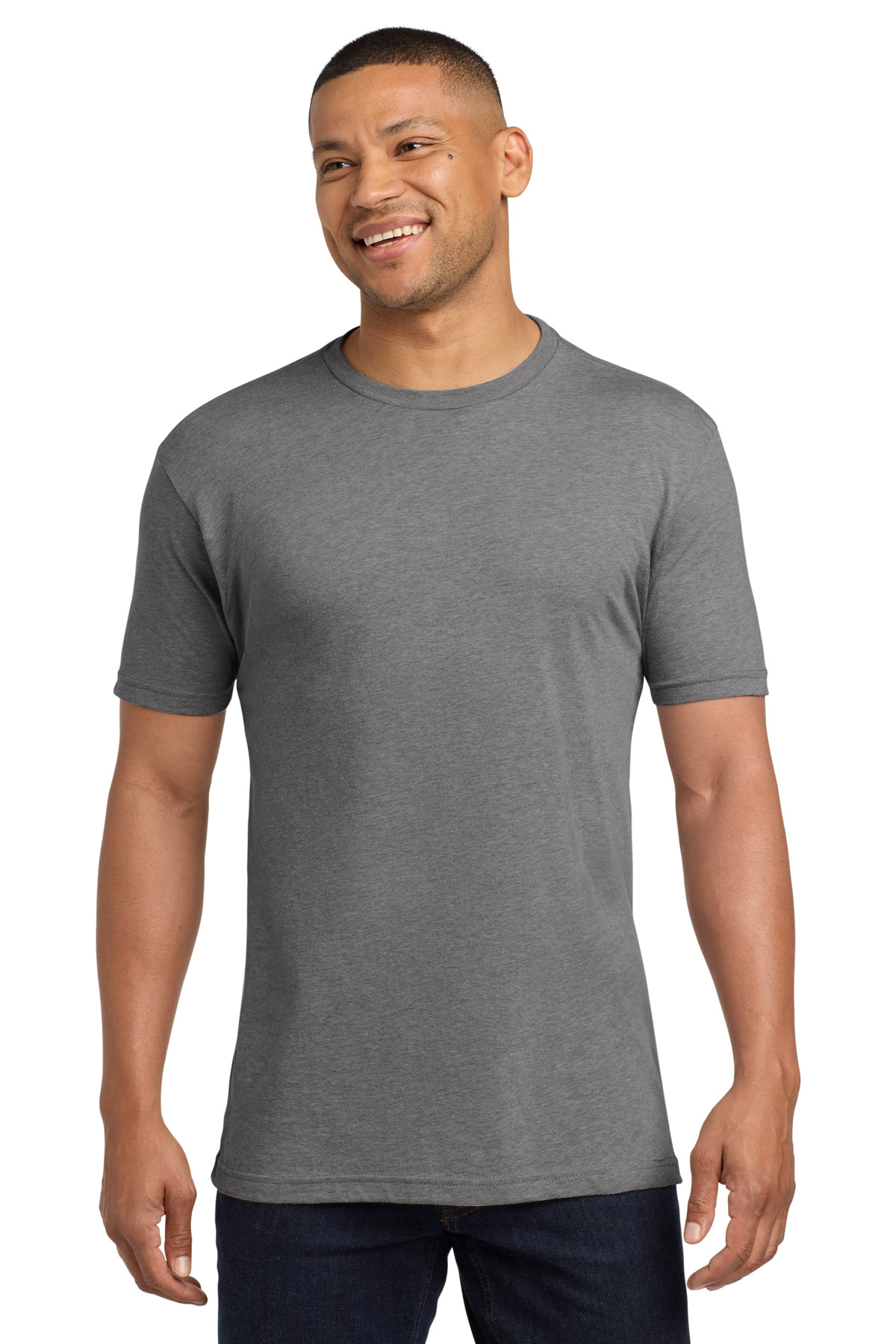 Next Level Apparel ® Adult CVC Sueded Tee. NL6410 - Dark Heather Gray