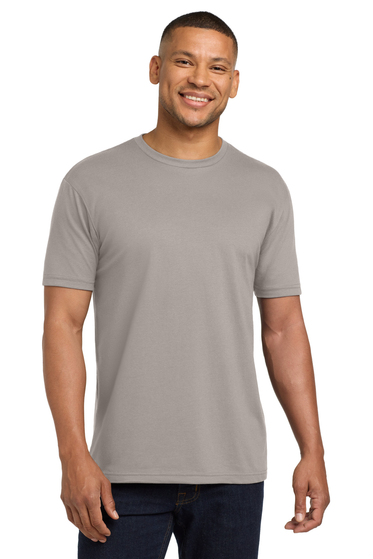 Next Level Apparel ® Adult CVC Sueded Tee. NL6410 - Light Gray