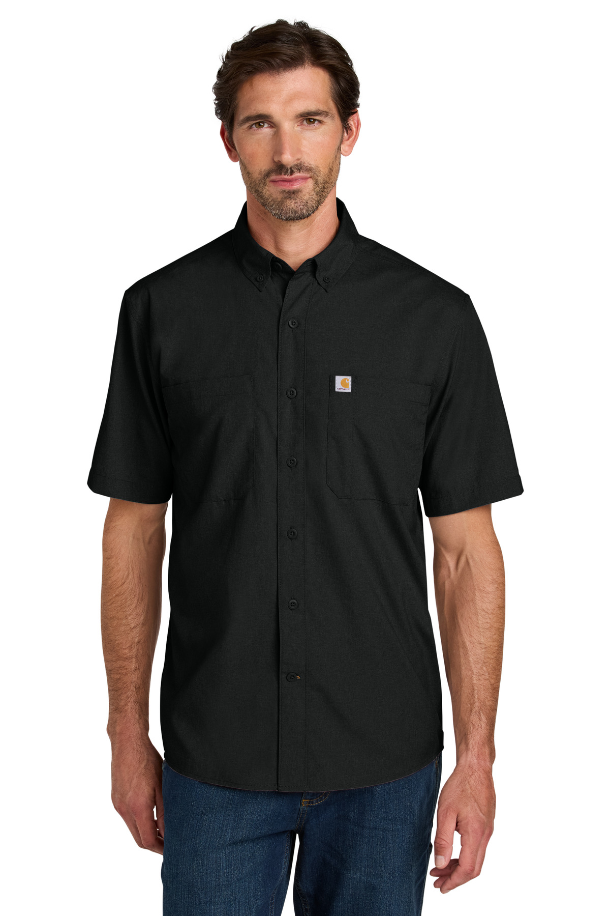 Carhartt Force ®  Sun Defender ™  Short Sleeve Shirt CT107107 - Front Model
