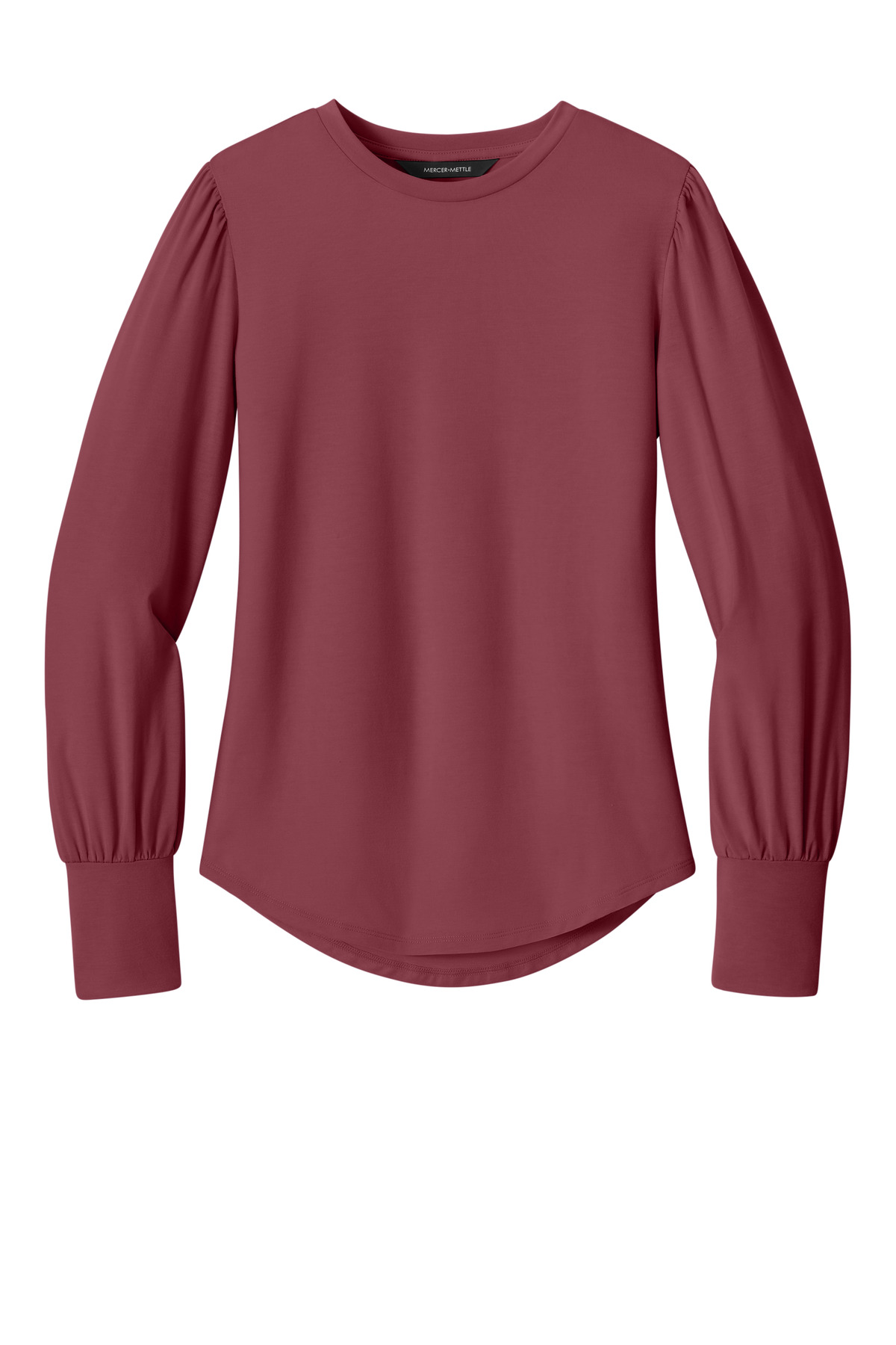 Mercer+Mettle Women's Stretch Jersey Long Sleeve Blouson Top MM1019
