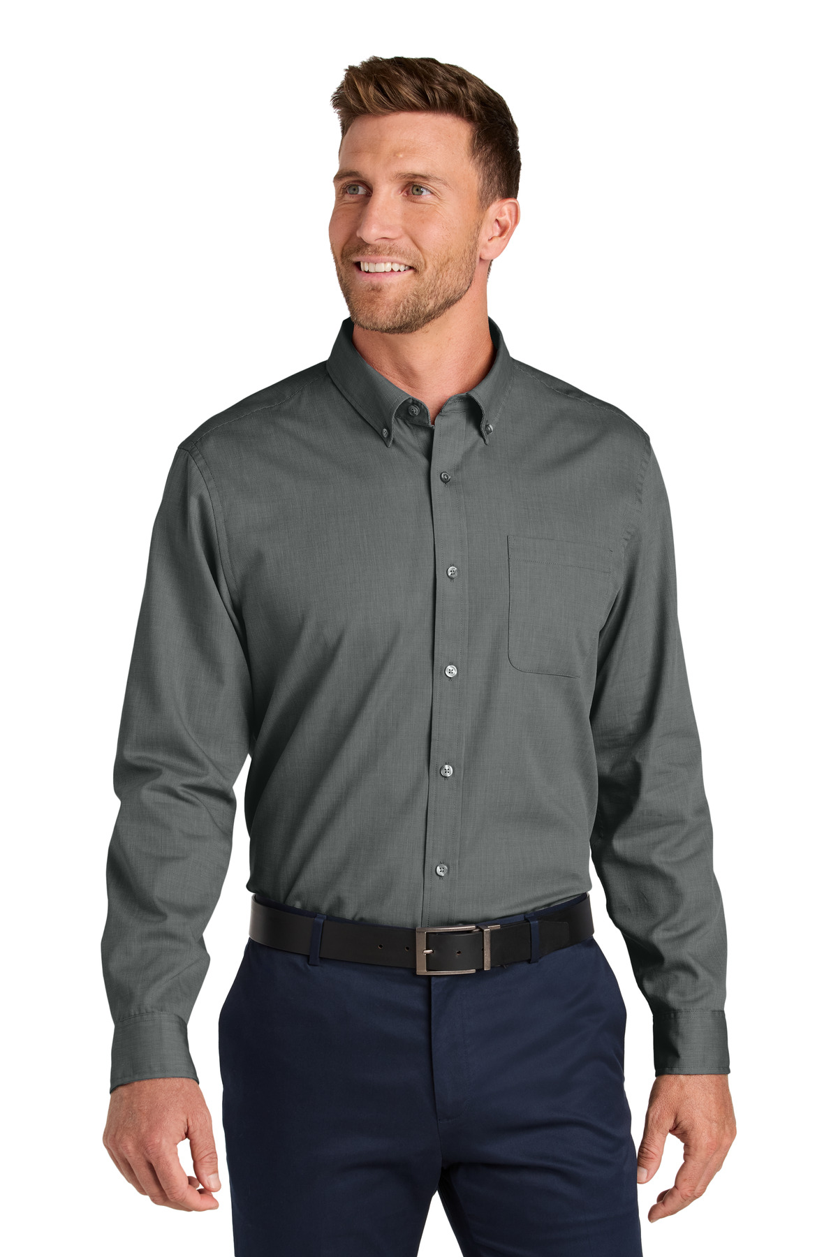 Port Authority ® Long Sleeve Nailhead Easy Care Shirt W816 - Image 3