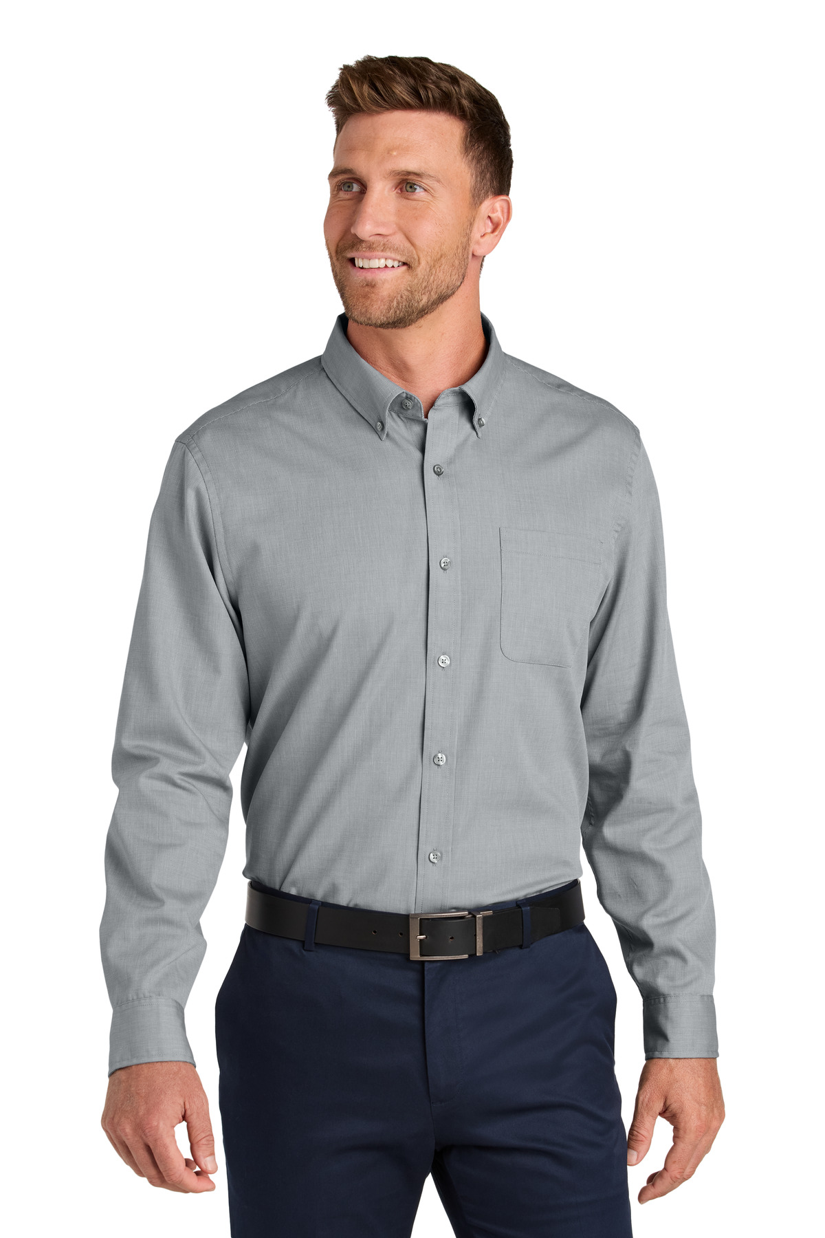 Port Authority ® Long Sleeve Nailhead Easy Care Shirt W816 - Image 4