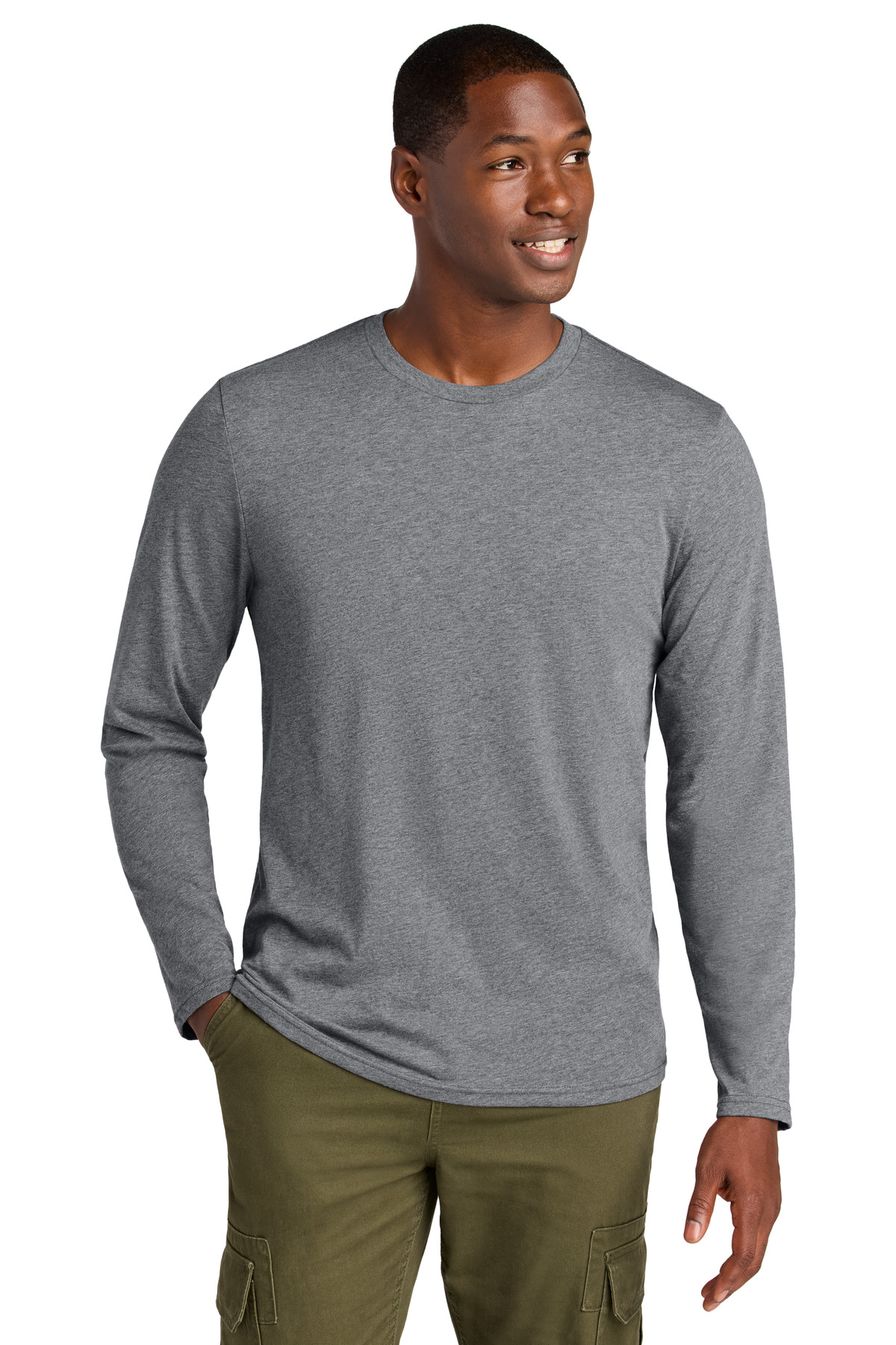 District Perfect Weight CVC Long Sleeve Tee DT185