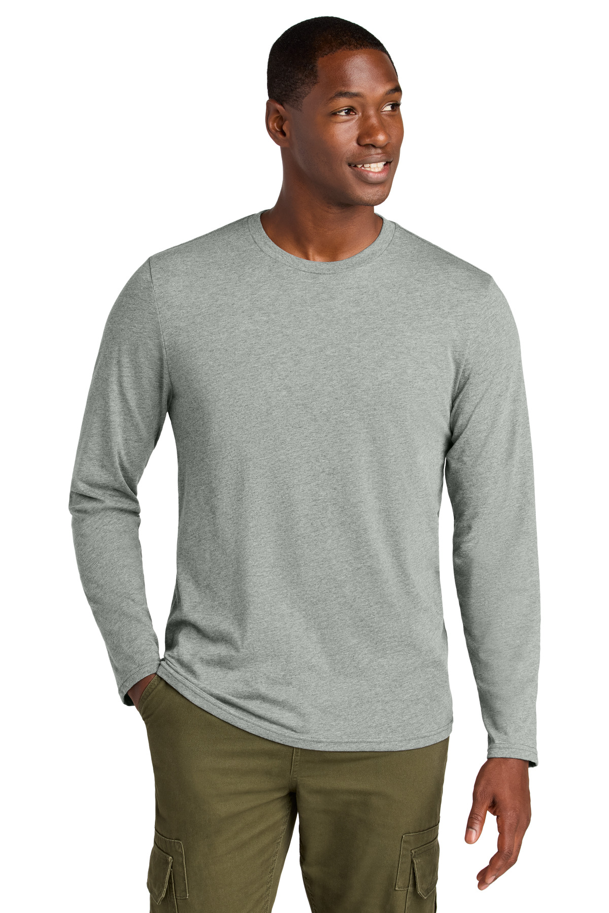 District Perfect Weight CVC Long Sleeve Tee DT185
