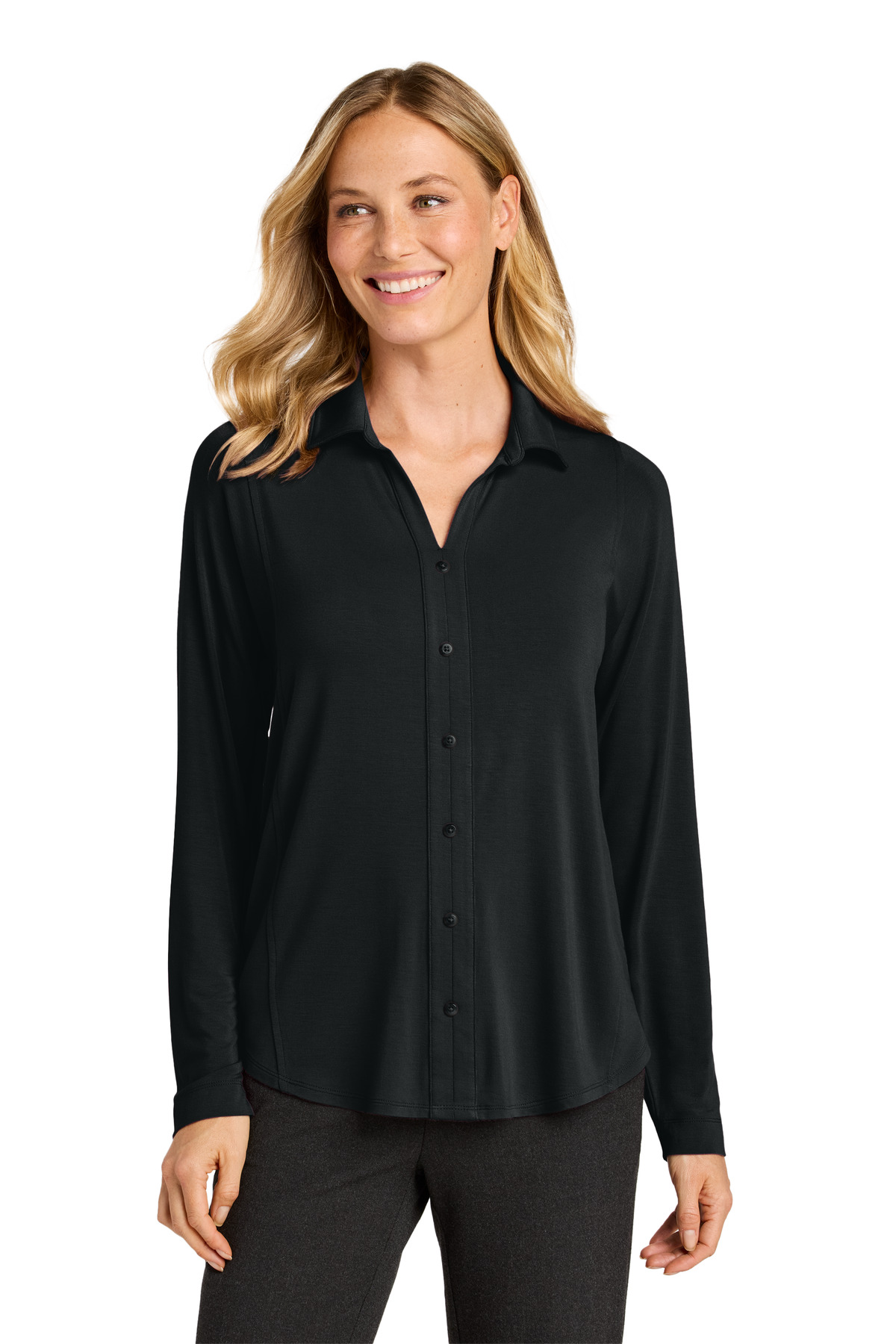 Port Authority ® Women's Luxe Knit Button Tunic LK5602 - Image 4
