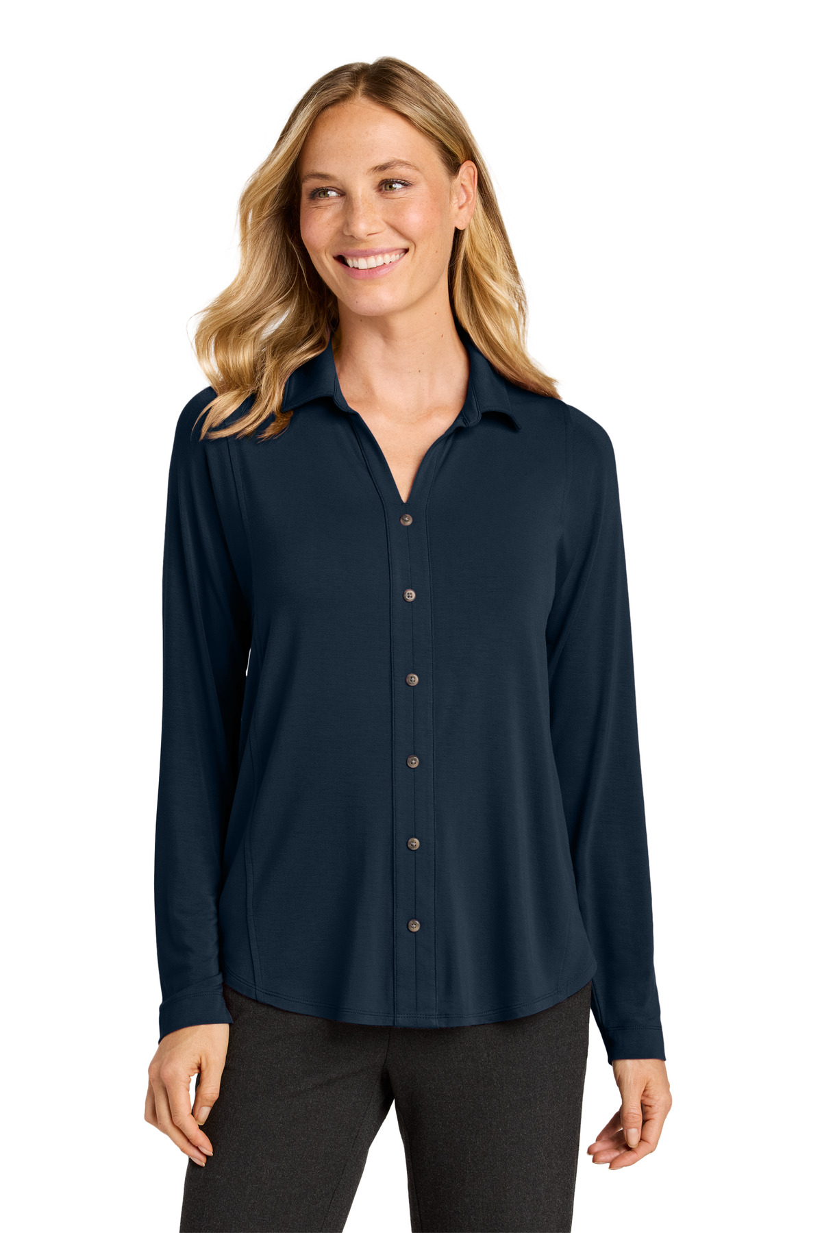 Port Authority ® Women's Luxe Knit Button Tunic LK5602 - Image 2