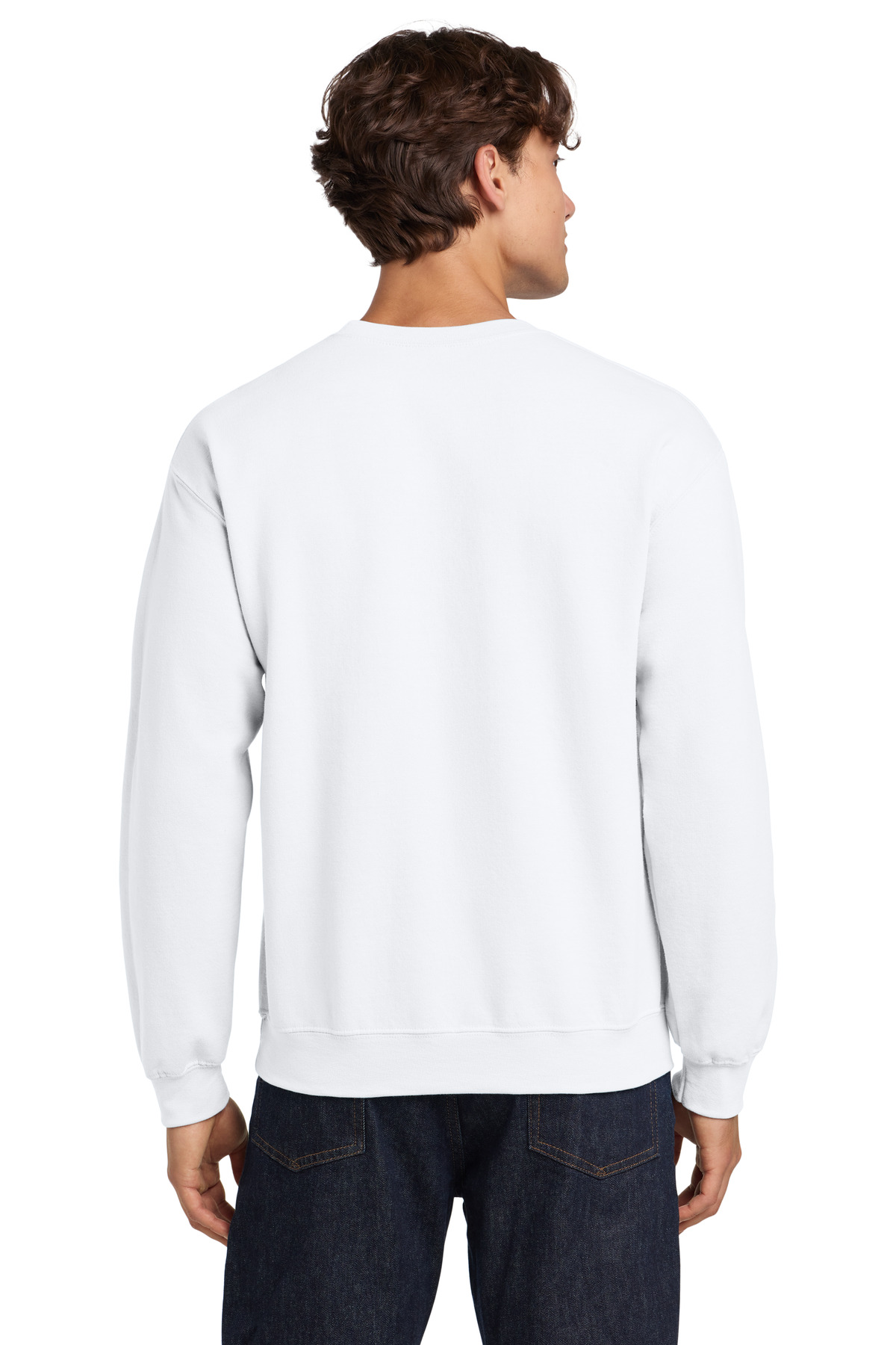 Gildan Heavy Blend Crewneck Sweatshirt. back view