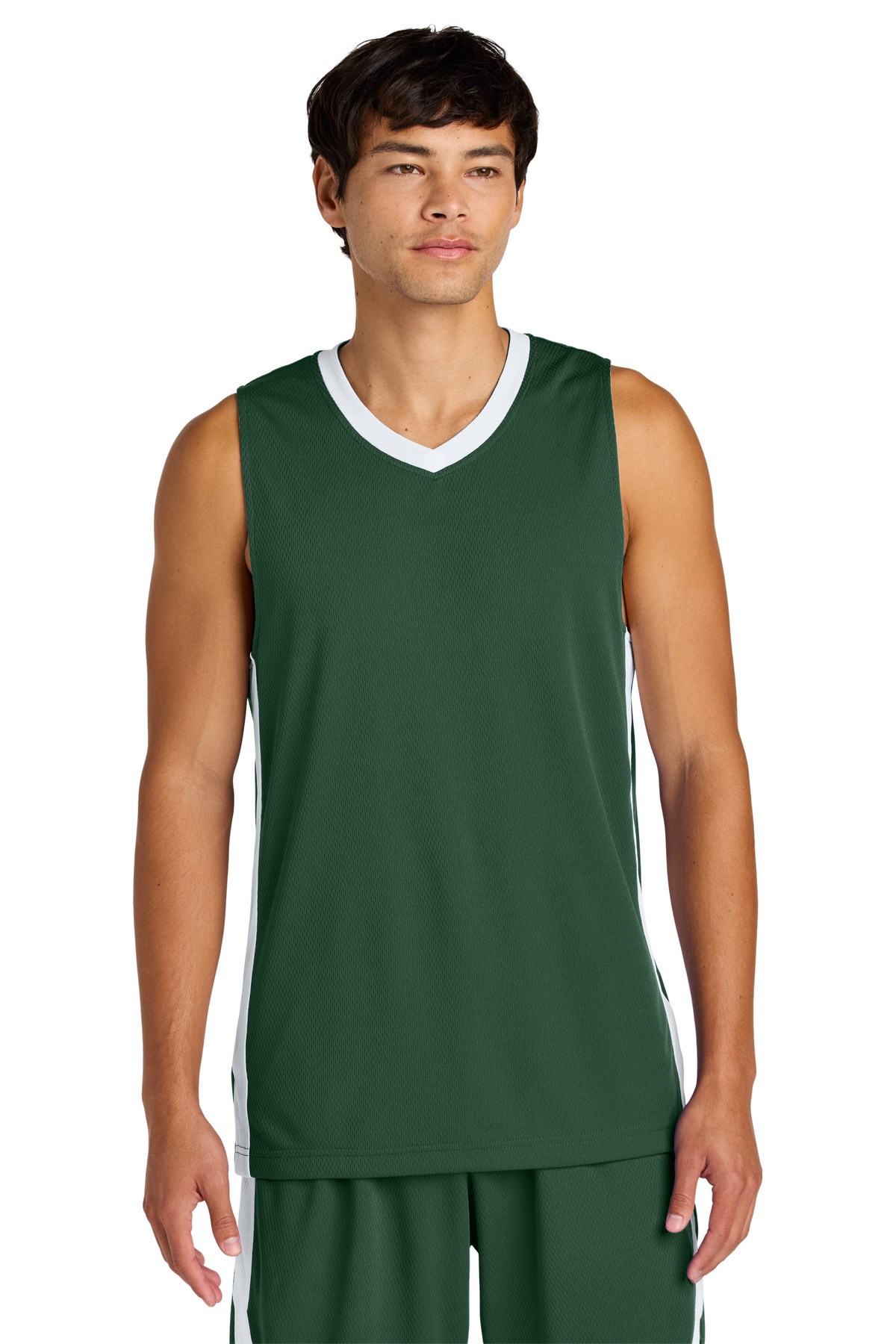 Sport-Tek ® Rival Basketball Rev Jersey ST900 - Forest Green/ White