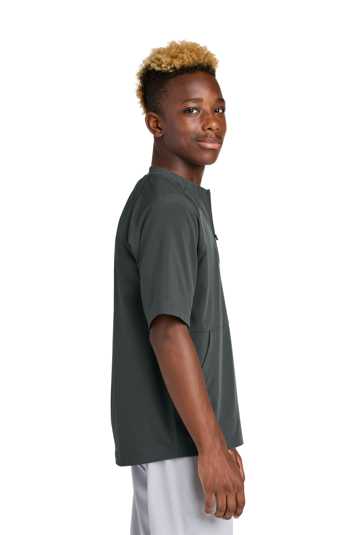 Sport-Tek Youth Repeat 1/2-Zip Short Sleeve Jacket YJST489