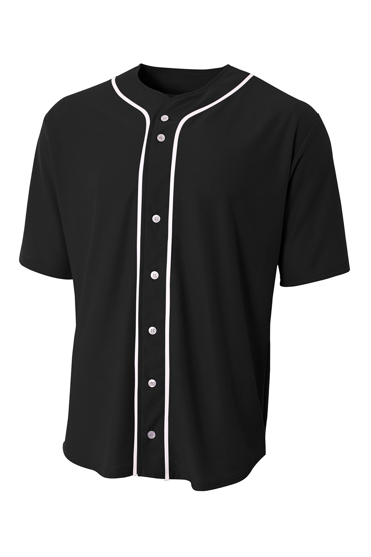 A4 Short Sleeve Full-Button Baseball Top-A4