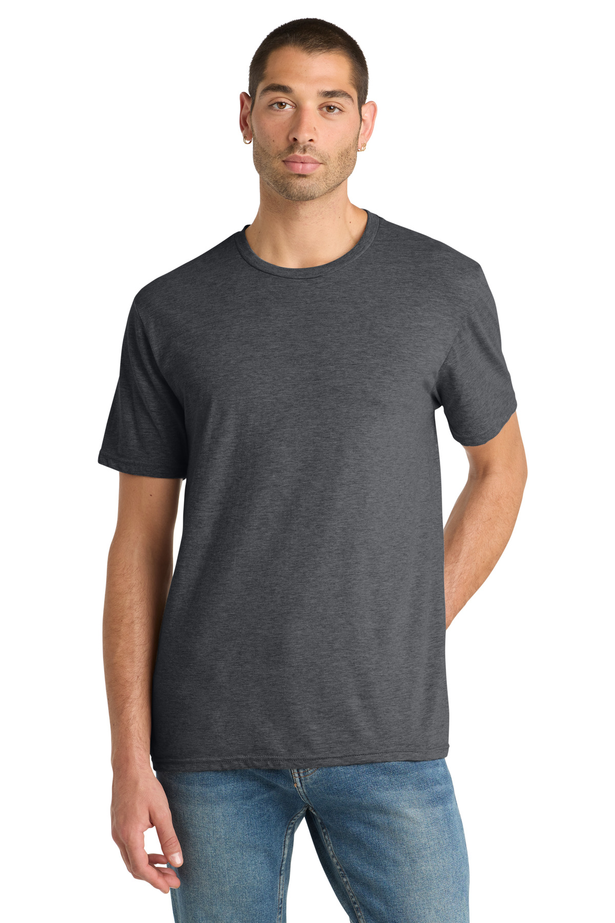 District ® Perfect Blend ® CVC Tee. DM108 - Heathered Charcoal