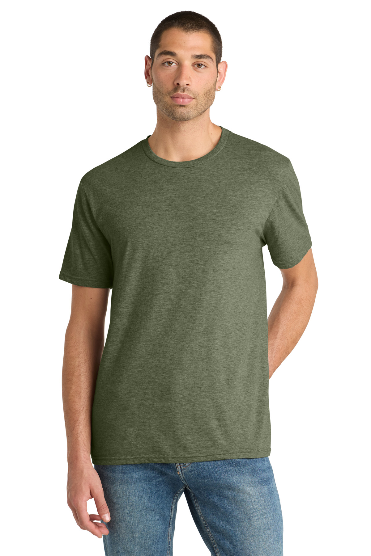 District ® Perfect Blend ® CVC Tee. DM108 - Heathered Olive