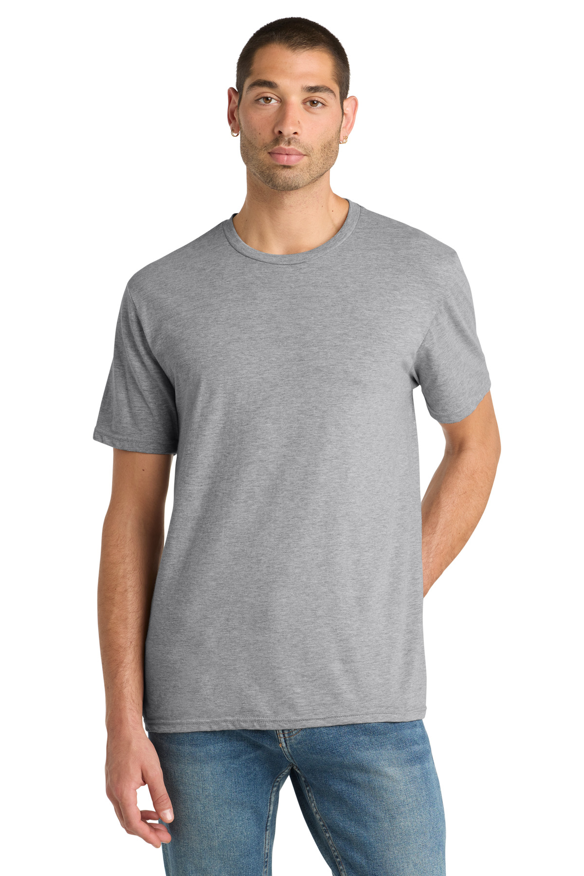 District ® Perfect Blend ® CVC Tee. DM108 - Light Heather Grey