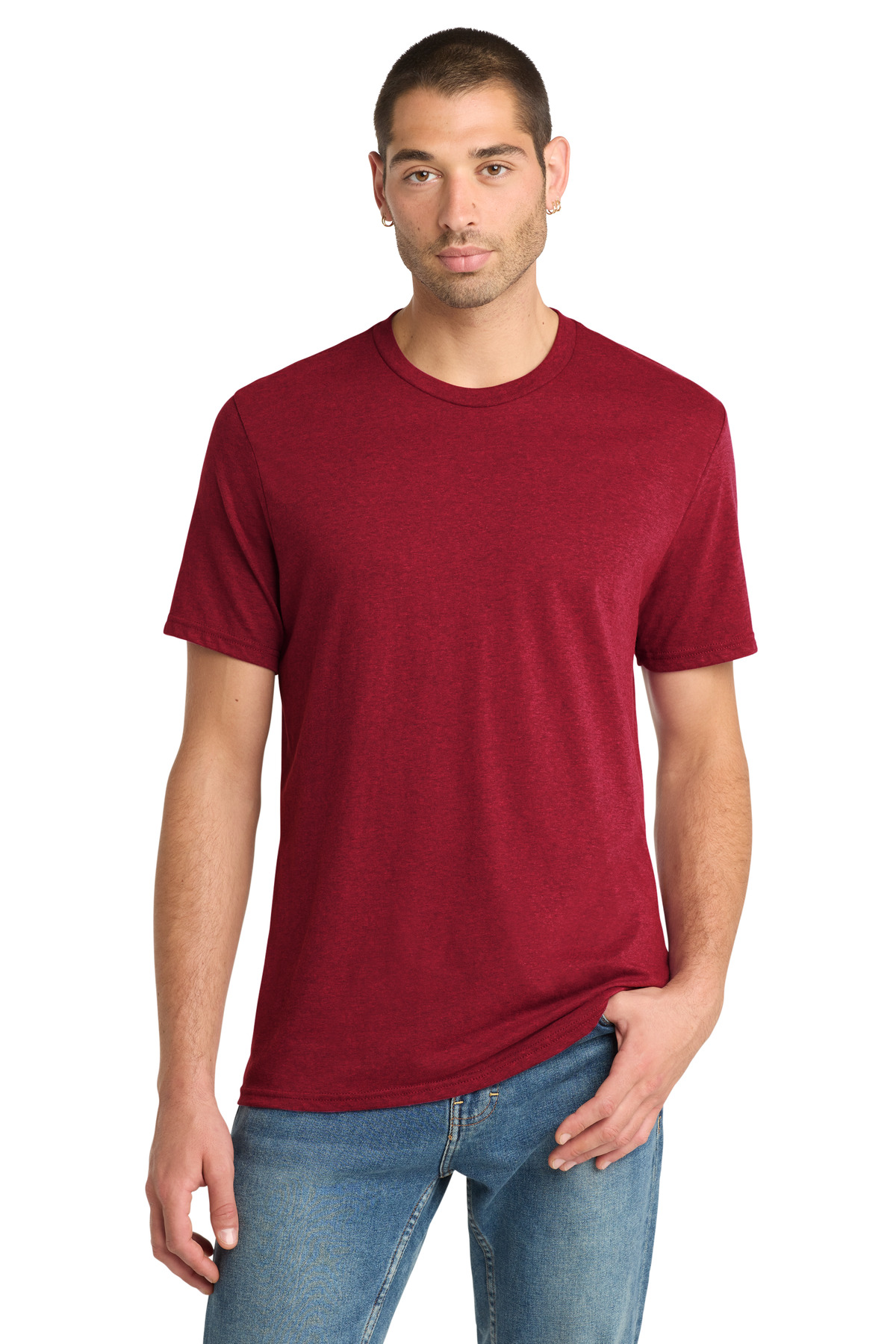 District ® Perfect Blend ® CVC Tee. DM108 - Red Fleck