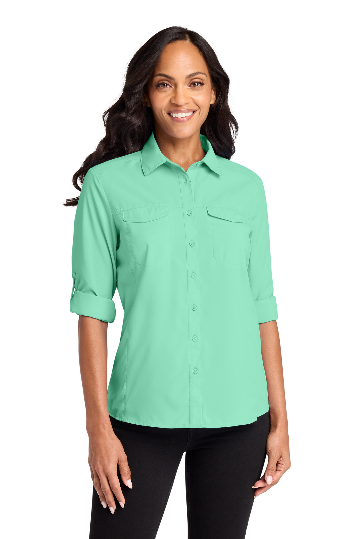 Port Authority Women‘s Long Sleeve UV Daybreak Shirt-Port Authority
