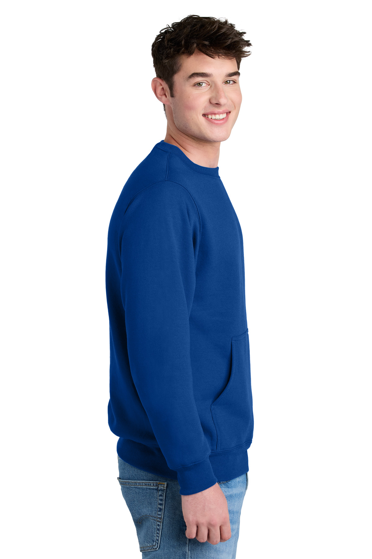 Port & Company Core Fleece Crewneck Pocket Sweatshirt PC78PKT