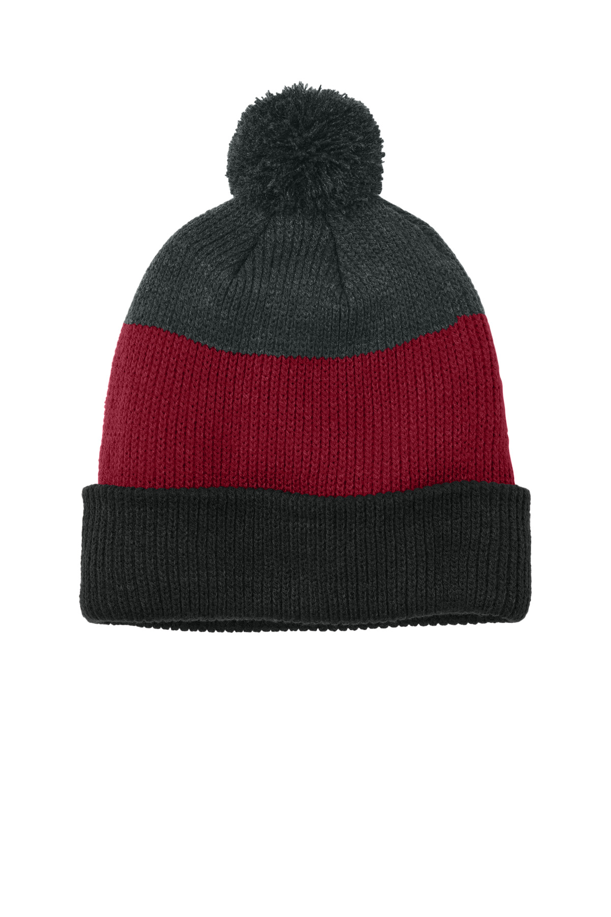 Port Authority ® Cozy Striped Pom Beanie C979 - Image 2