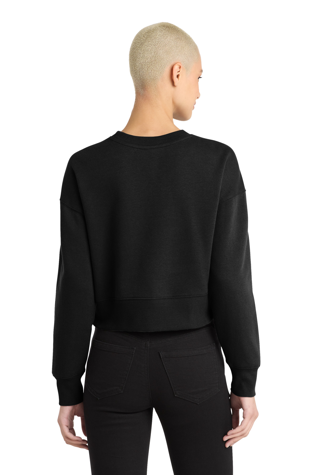 District Women's Perfect Weight Fleece Cropped Crew DT1105