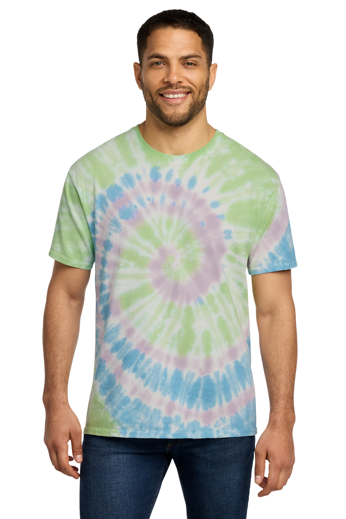 Port & Co ™ Tie-Dye Tee. PC147 - Watercolor Spiral