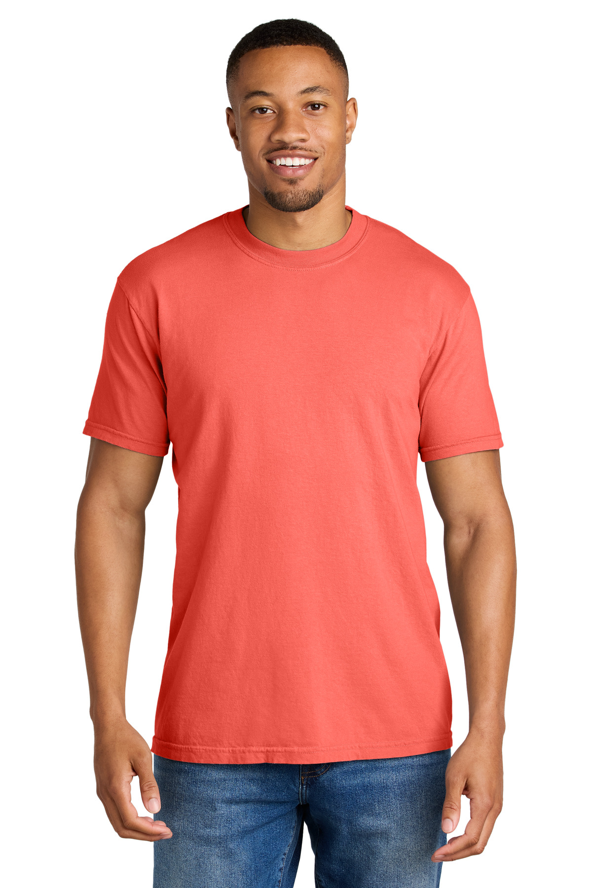 COMFORT COLORS ® Heavyweight Ring Spun Tee. 1717 - Neon Red Orange
