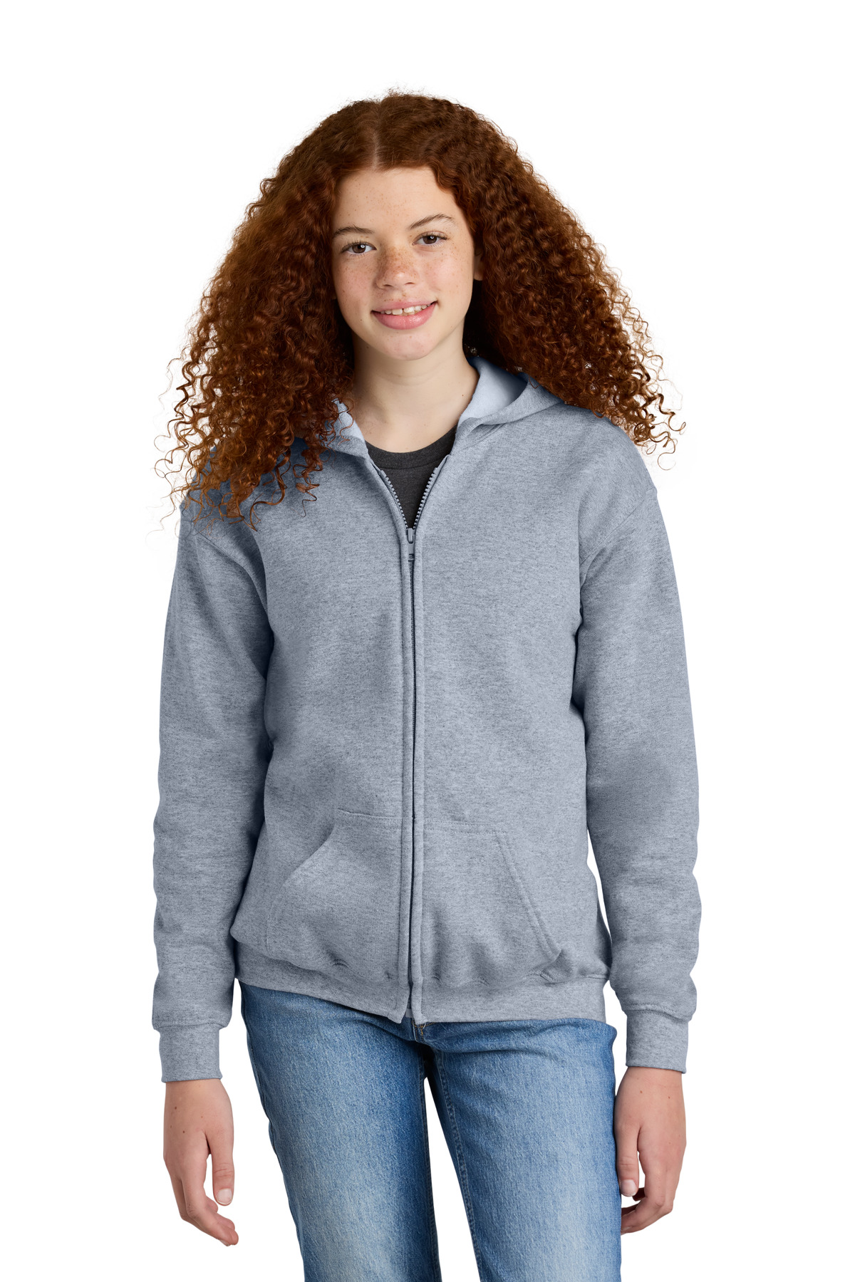 Gildan Youth Heavy Blend Full&#45;Zip Hooded Sweatshirt-Gildan